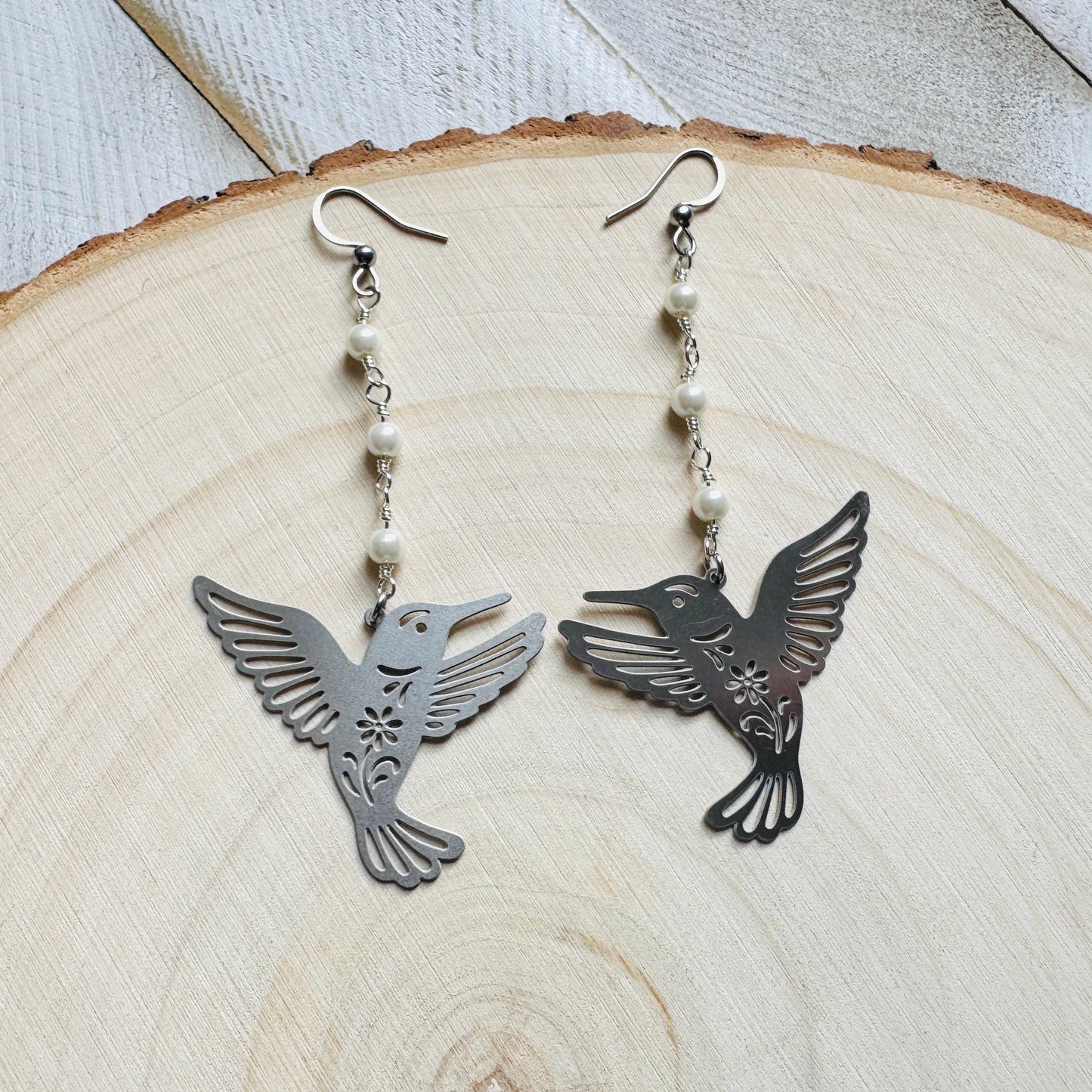 Hummingbird Earrings, Bird Earrings, Modern Chic Jewelry, Science Teacher Gift, Bridal Jewelry, Boho Chic Earrings, Friend Gifts for Women