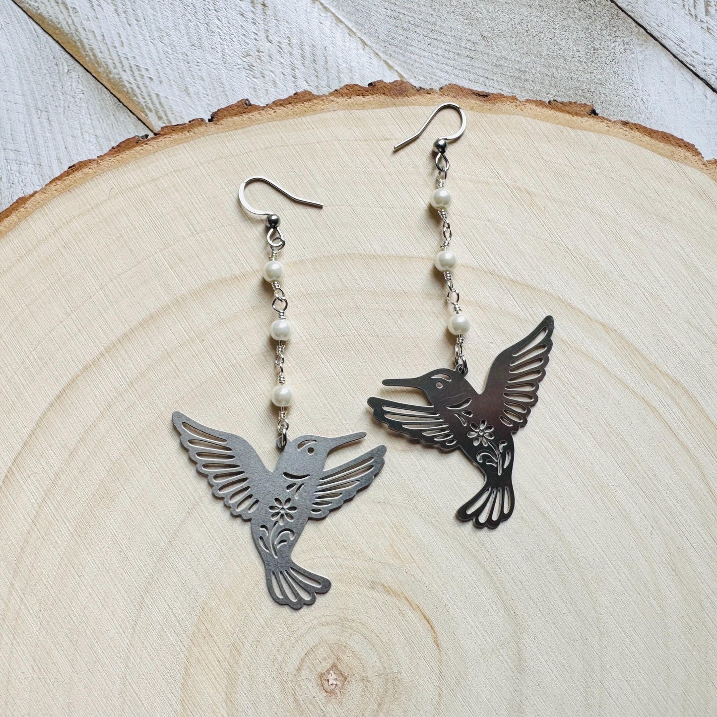 Hummingbird Earrings, Bird Earrings, Modern Chic Jewelry, Science Teacher Gift, Bridal Jewelry, Boho Chic Earrings, Friend Gifts for Women