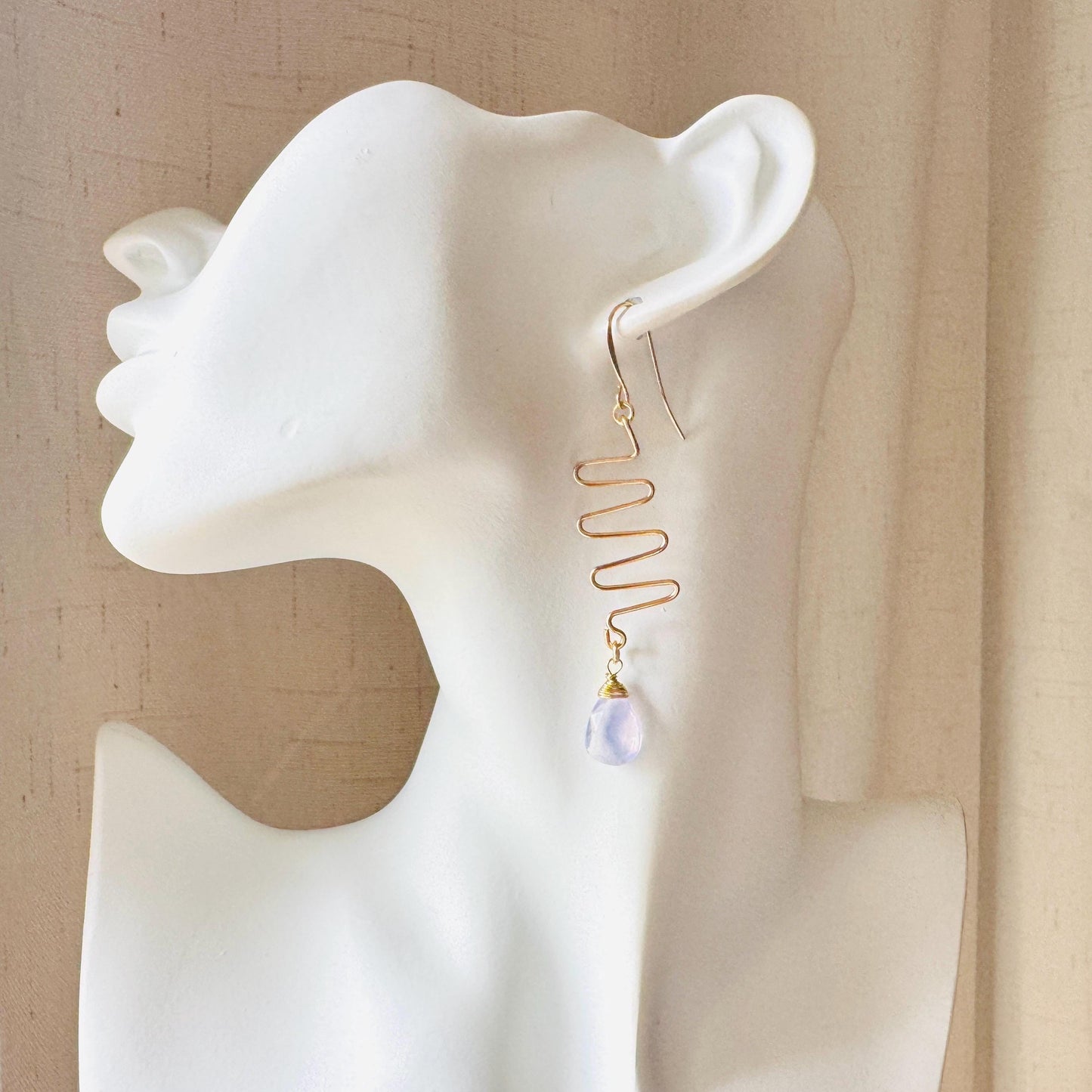 Amethyst Earrings Dangle, Purple Earrings, Gemstone Earrings, Art Deco Earrings, Boho Hippie Jewelry, Christmas Gifts for Aunt, Teacher Gift