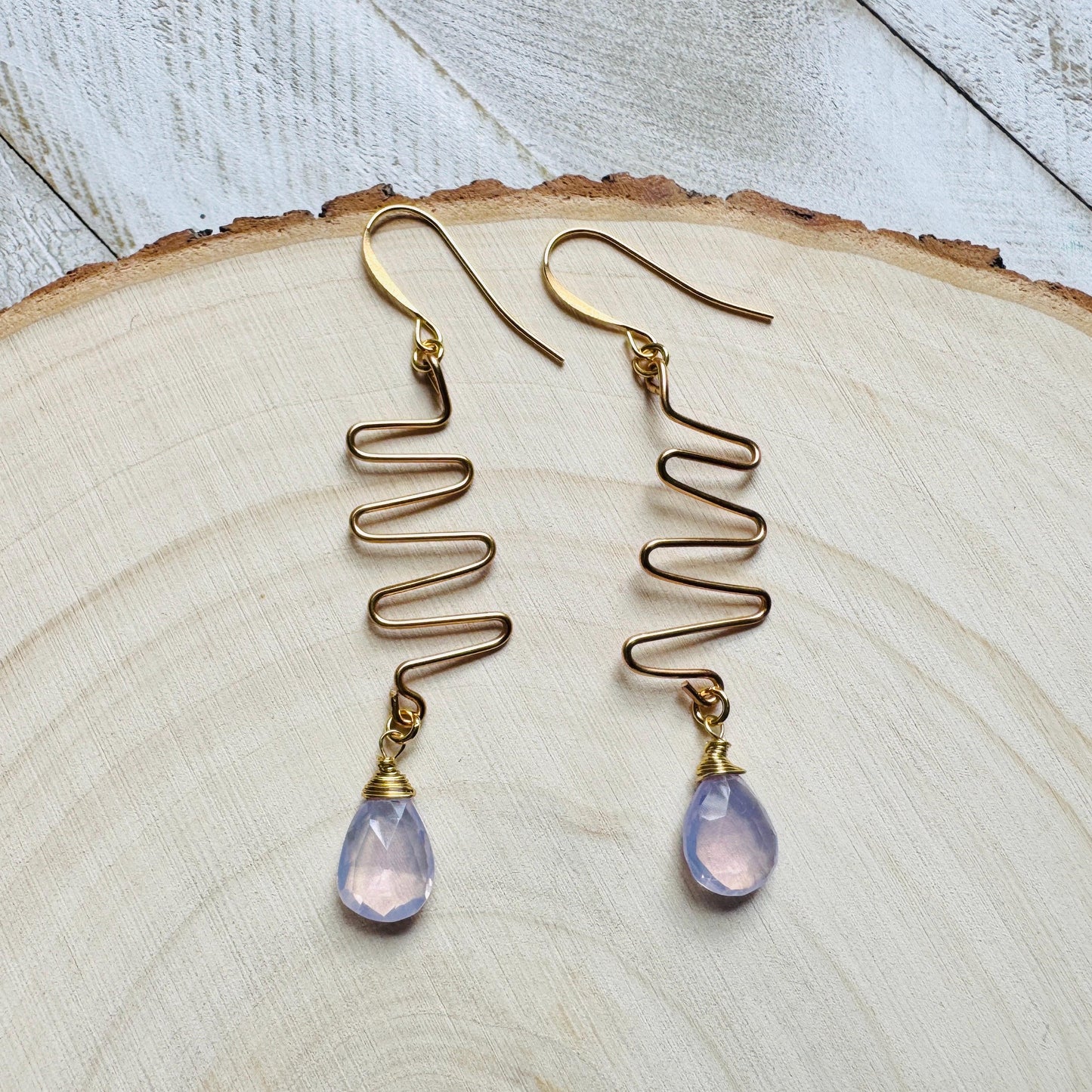 Amethyst Earrings Dangle, Purple Earrings, Gemstone Earrings, Art Deco Earrings, Boho Hippie Jewelry, Christmas Gifts for Aunt, Teacher Gift