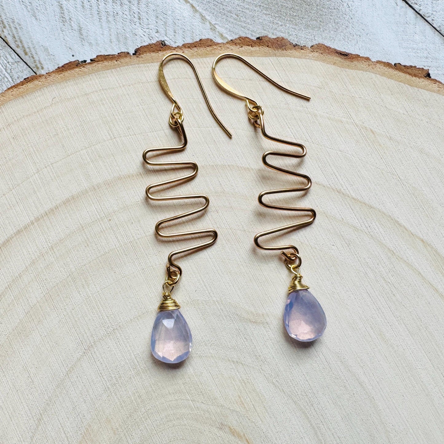 Amethyst Earrings Dangle, Purple Earrings, Gemstone Earrings, Art Deco Earrings, Boho Hippie Jewelry, Christmas Gifts for Aunt, Teacher Gift