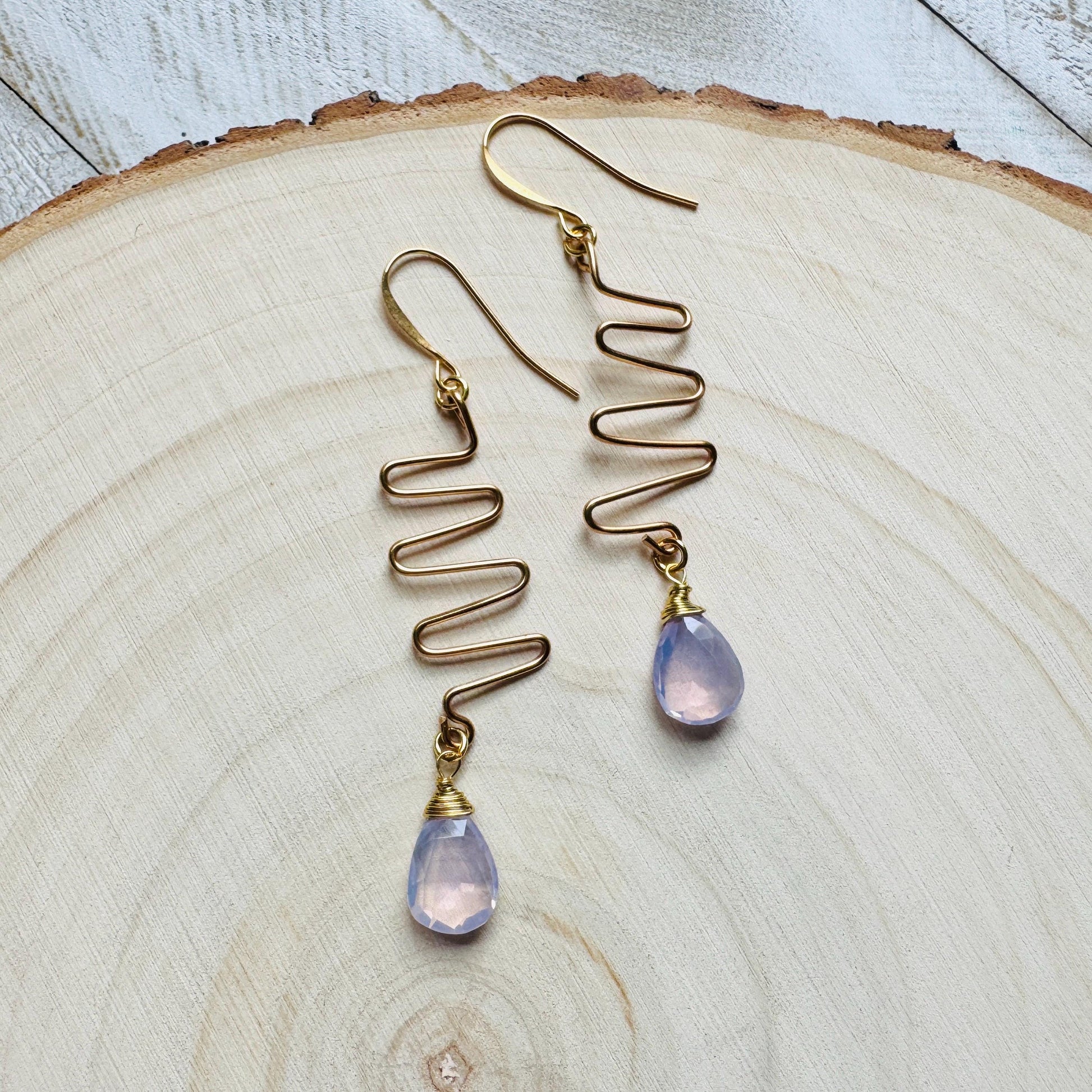 Amethyst Earrings Dangle, Purple Earrings, Gemstone Earrings, Art Deco Earrings, Boho Hippie Jewelry, Christmas Gifts for Aunt, Teacher Gift