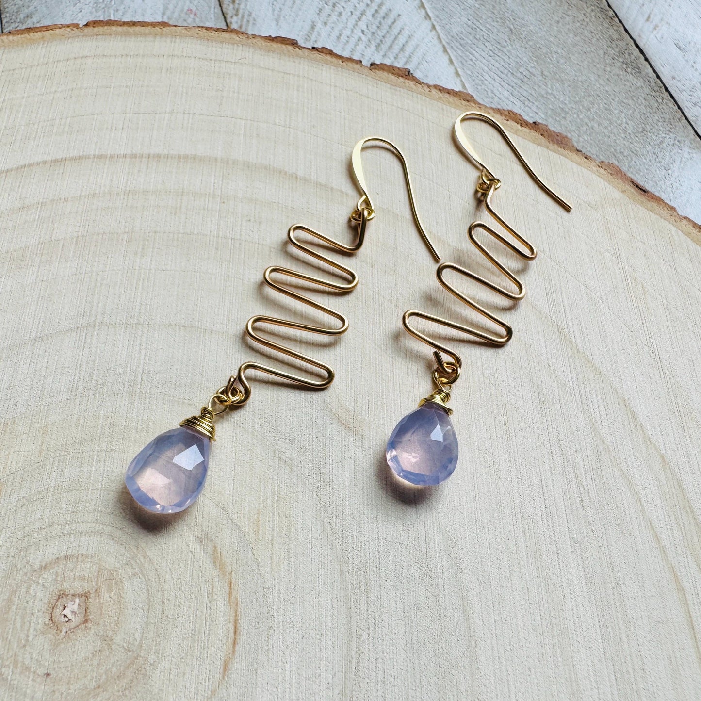 Amethyst Earrings Dangle, Purple Earrings, Gemstone Earrings, Art Deco Earrings, Boho Hippie Jewelry, Christmas Gifts for Aunt, Teacher Gift