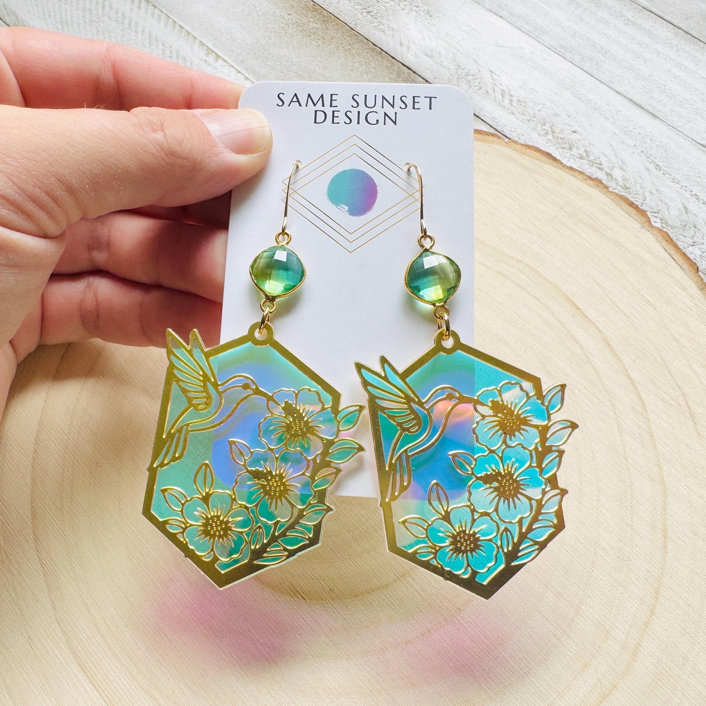 Hummingbird Earrings, Bird Earrings, Fairycore Jewelry Gold, Modern Chic Jewelry, Science Teacher Gift, Bridal Jewelry, Boho Chic Earrings
