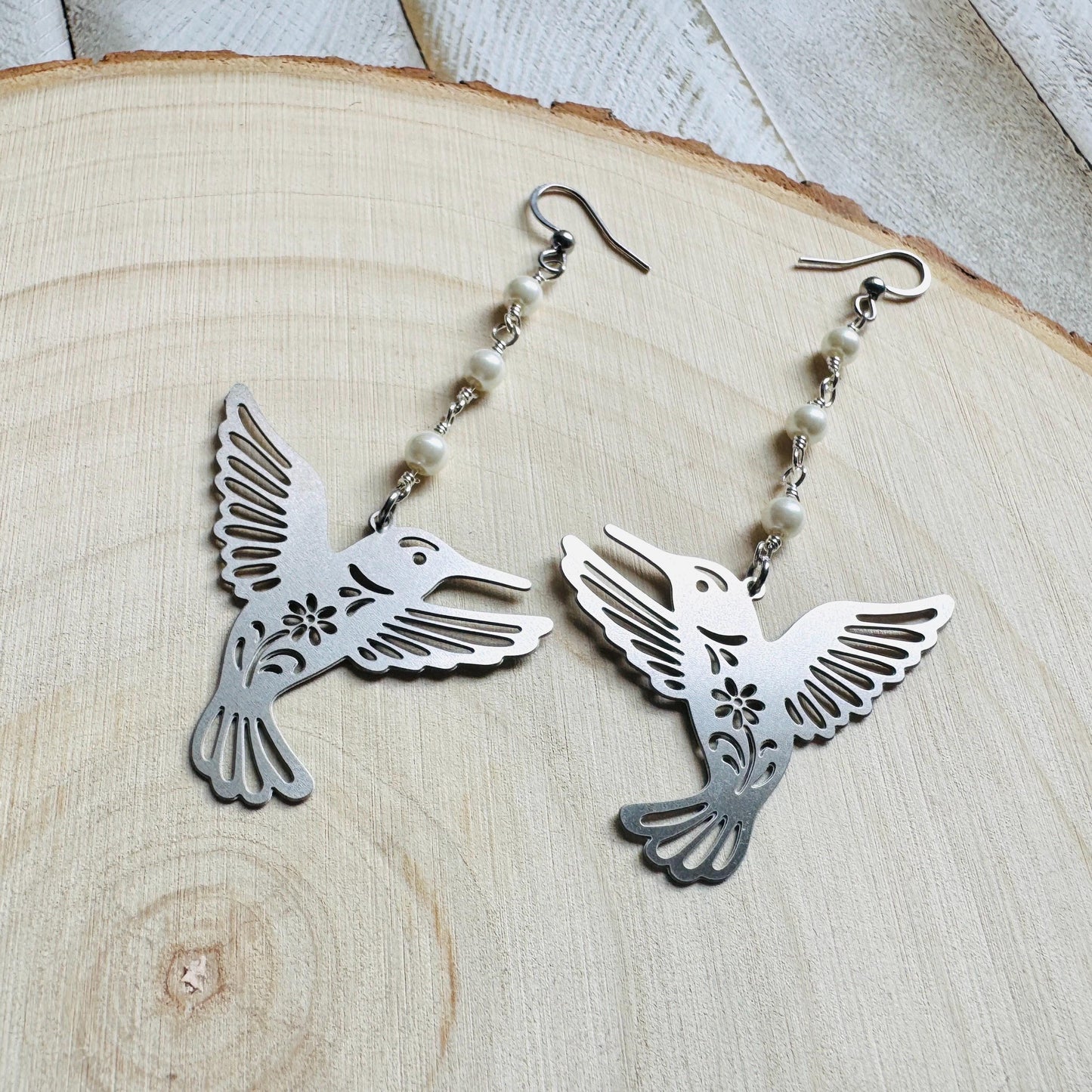 Hummingbird Earrings, Bird Earrings, Modern Chic Jewelry, Science Teacher Gift, Bridal Jewelry, Boho Chic Earrings, Friend Gifts for Women