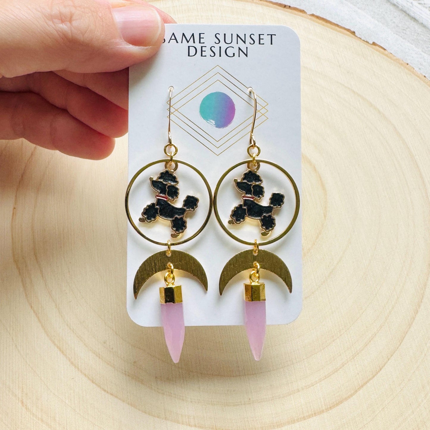 Dog Earrings Dangle, Poodle Earrings, Kawaii, Fun Earrings, Teacher Gift, Coquette Jewelry, Birthday Present for Her, Dog Lover Gifts