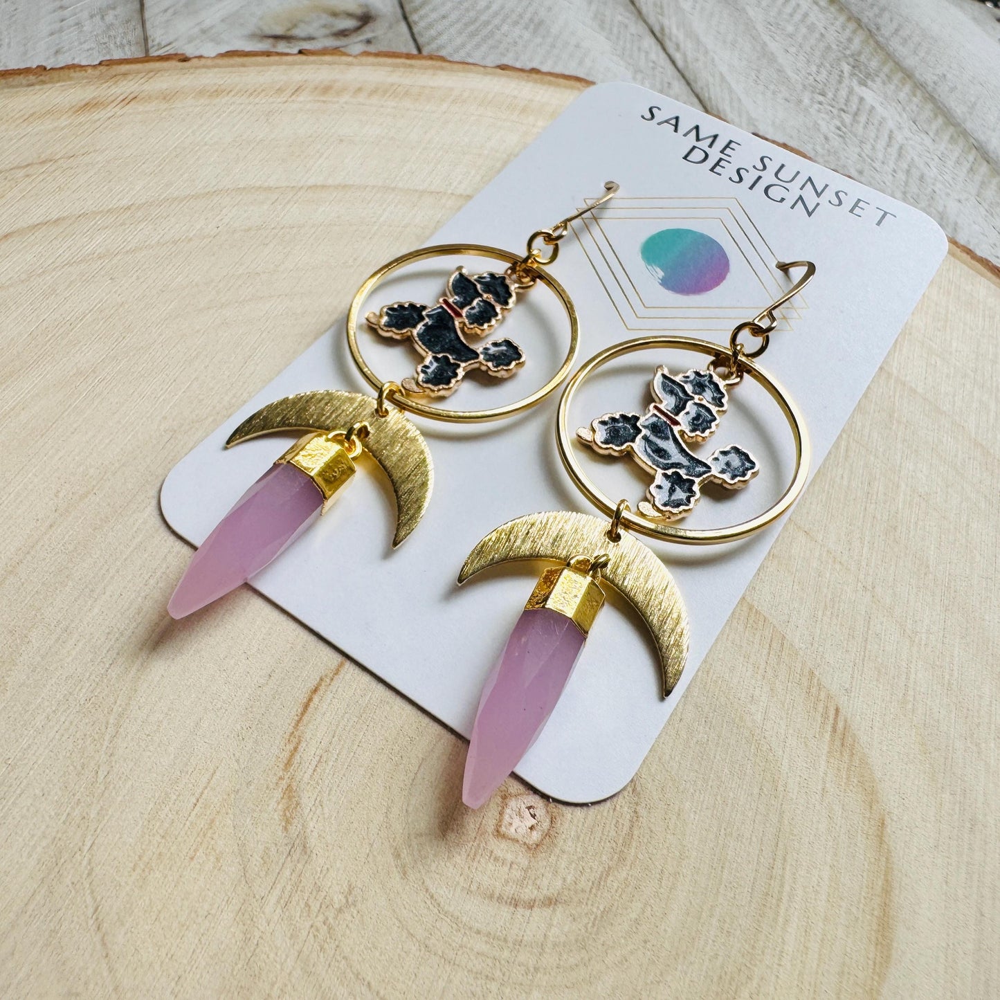 Dog Earrings Dangle, Poodle Earrings, Kawaii, Fun Earrings, Teacher Gift, Coquette Jewelry, Birthday Present for Her, Dog Lover Gifts