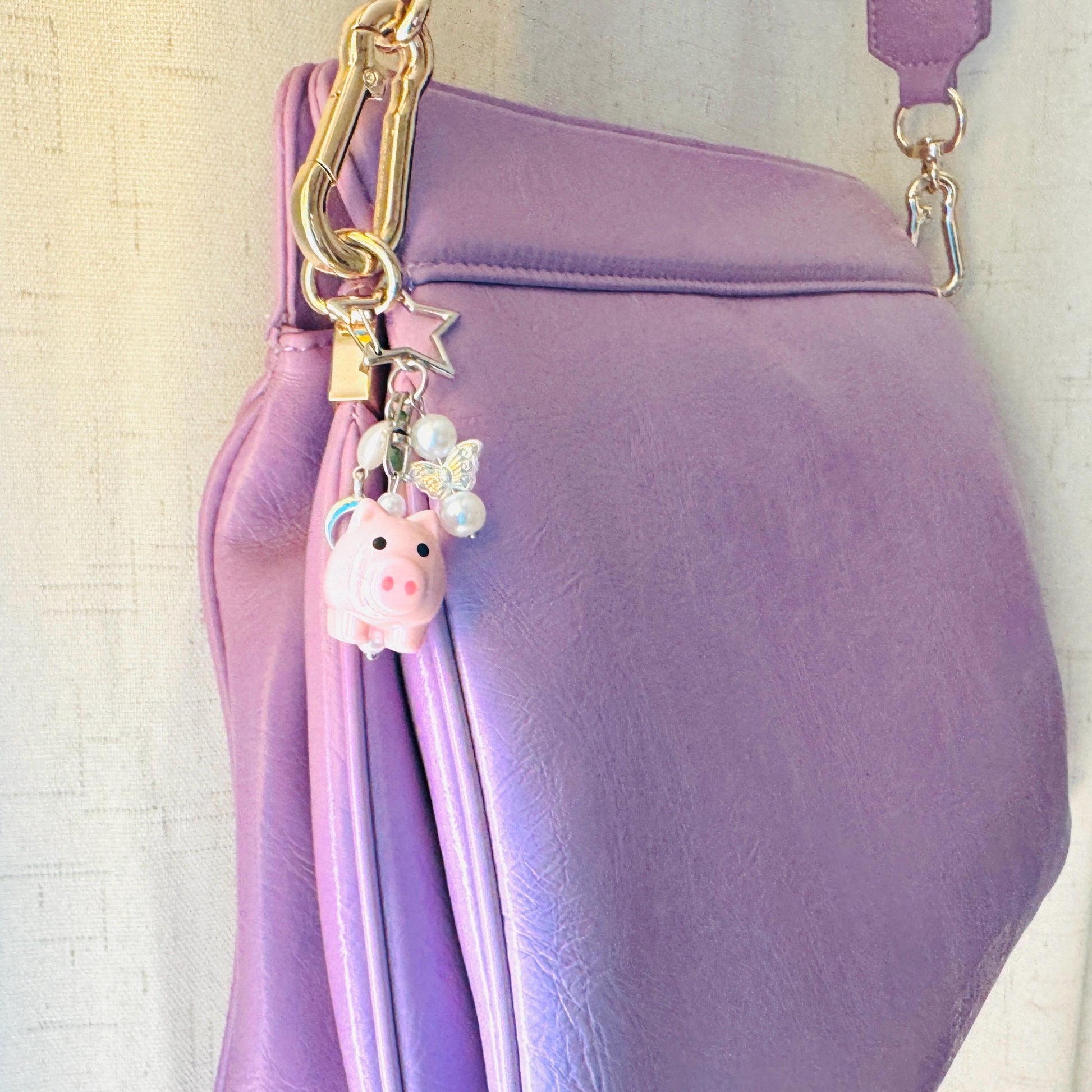 Pig Keychain, Purse Charm, Bag Charm, Star Keychain, Goth Girl Gifts, Backpack Accessories, Coquette Gifts for Girls, Christmas Gift