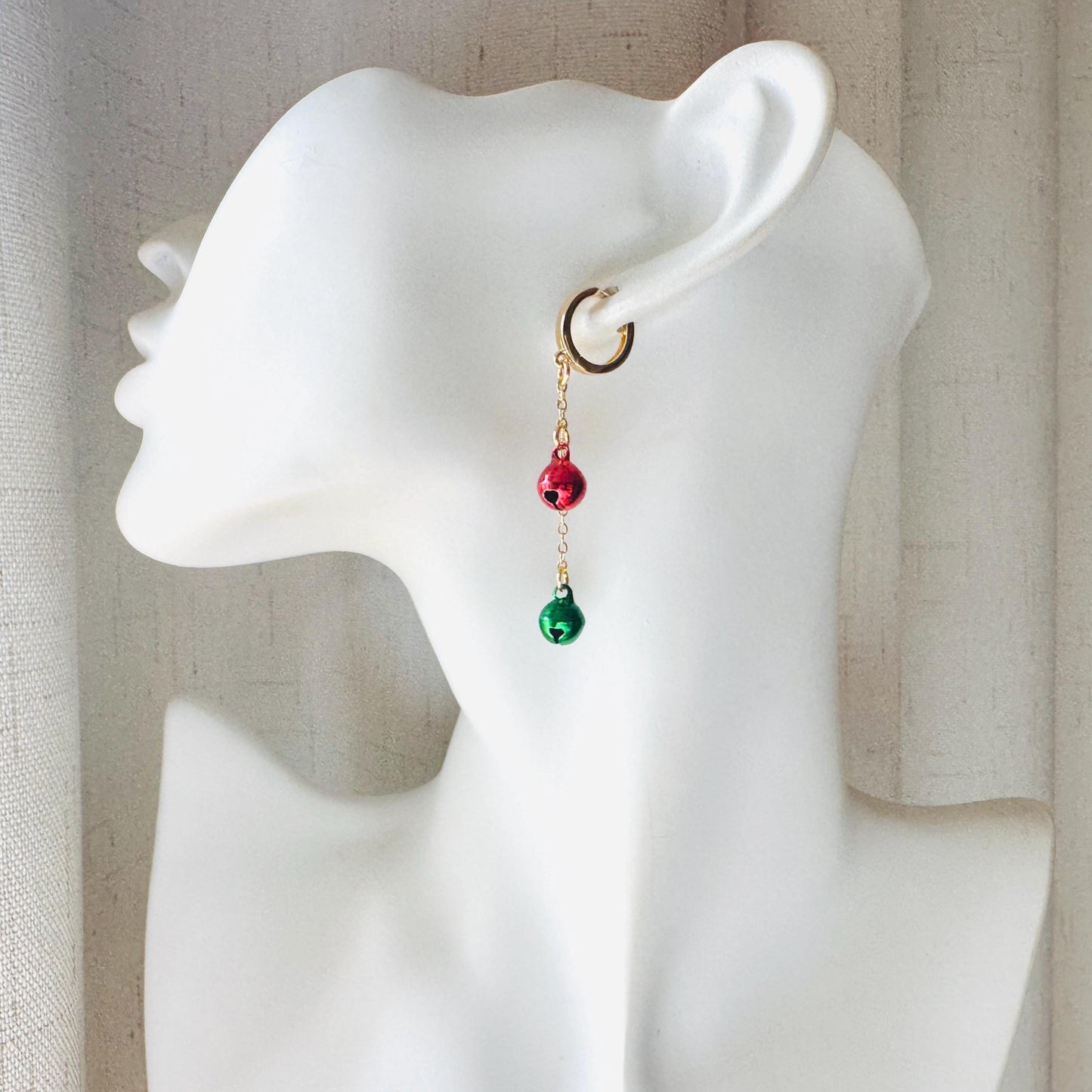 Bell Earrings, Christmas Earrings, Huggie Hoops, Holiday Earrings Dangle, Best Christmas Gifts for Women, Coquette Gifts for Girls, Boho