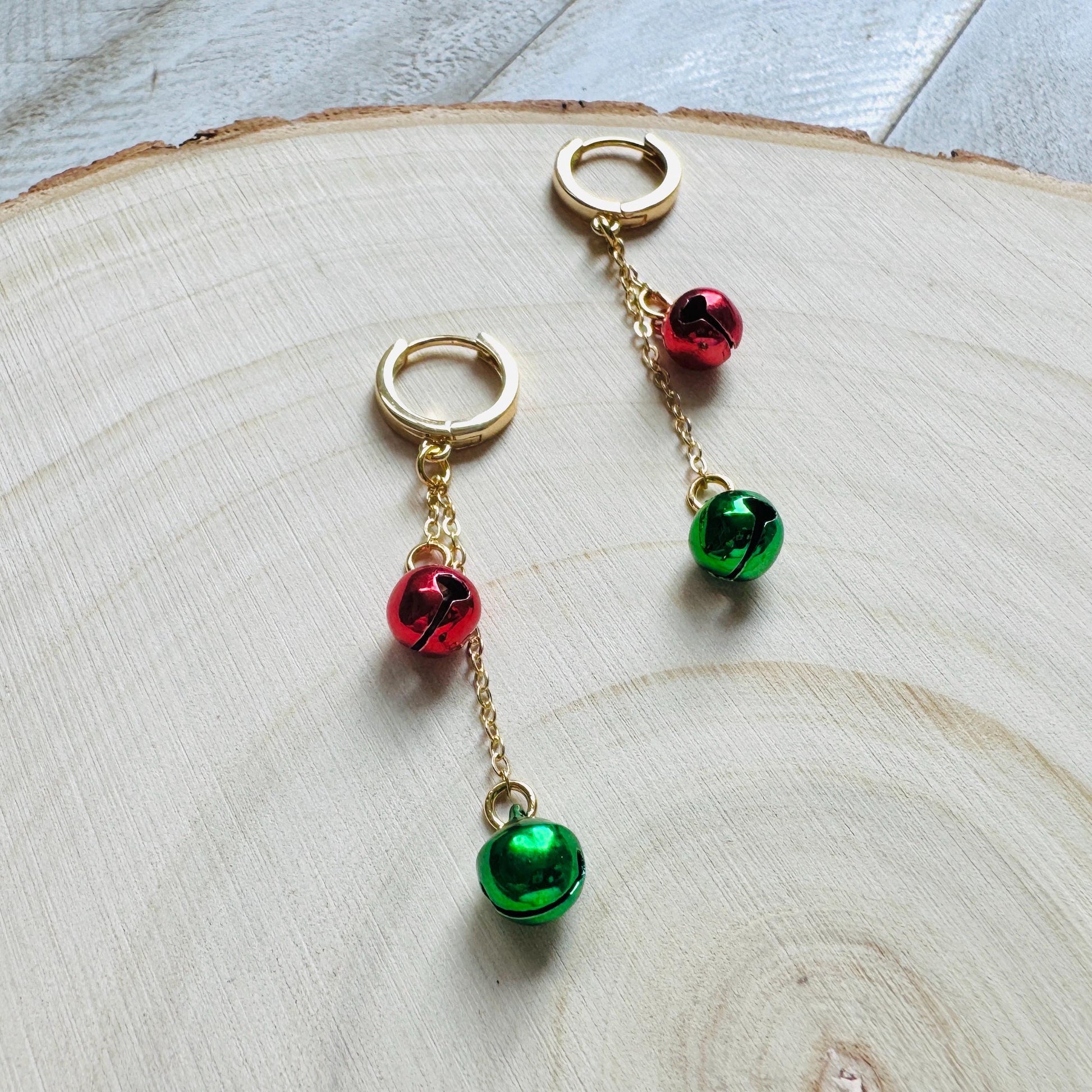 Bell Earrings, Christmas Earrings, Huggie Hoops, Holiday Earrings Dangle, Best Christmas Gifts for Women, Coquette Gifts for Girls, Boho