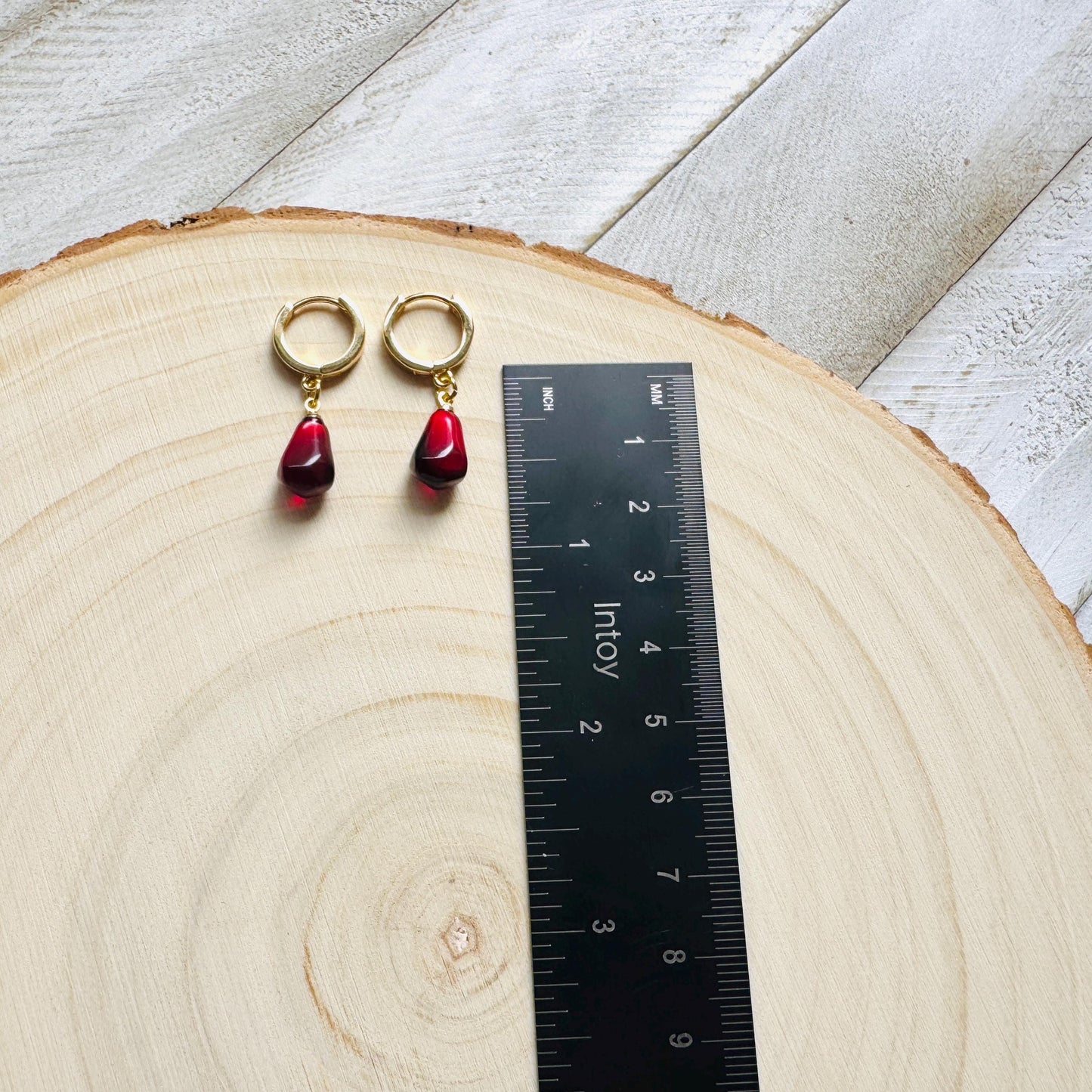 Pomegranate Earrings, Fruit Earrings, Huggie Hoops, Fun Earrings, Tween Jewelry, Gold Hoop Earrings for Women, Xmas Gifts for Coworkers