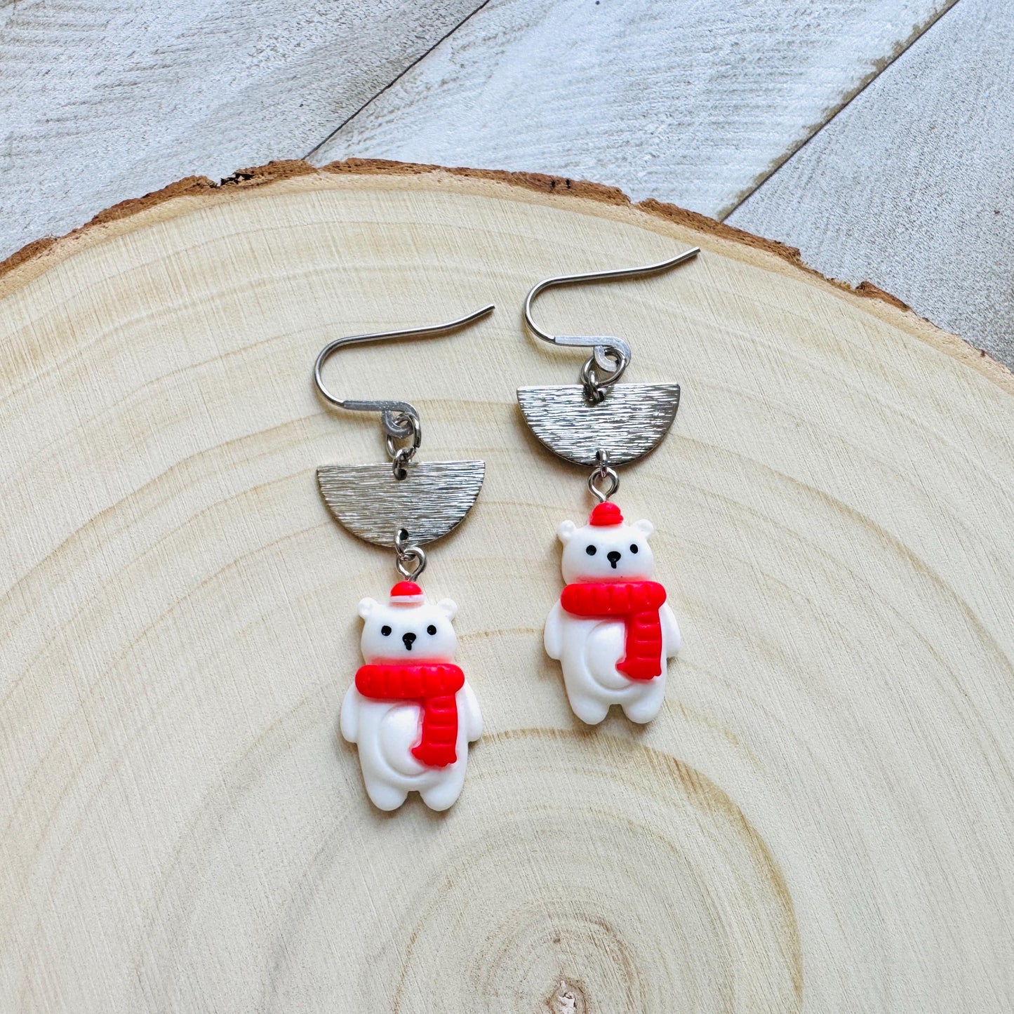 Teddy Bear Earrings, Kawaii Gifts, Winter Earrings Dangle, Tween Jewelry, Coquette Jewelry, Goth Girl Gifts, Christmas Gifts for Aunt