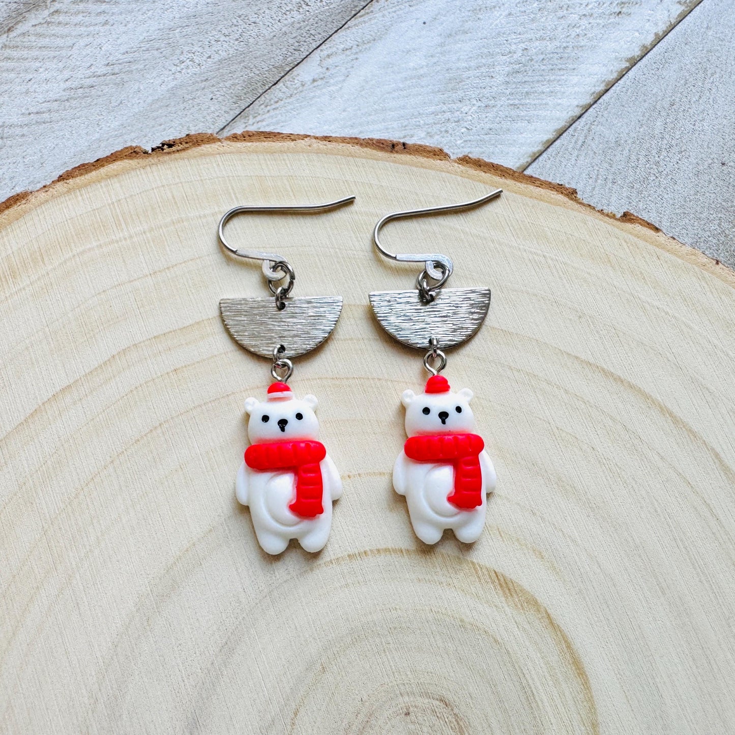 Teddy Bear Earrings, Kawaii Gifts, Winter Earrings Dangle, Tween Jewelry, Coquette Jewelry, Goth Girl Gifts, Christmas Gifts for Aunt