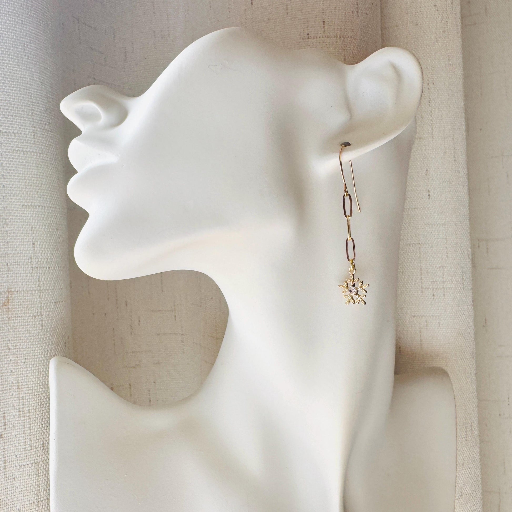 Snowflake Earrings, Holiday Earrings Dangle, Winter Earrings Dangle, Coquette Gifts for Girls, Teacher Gift, Friend Gifts for Birthday