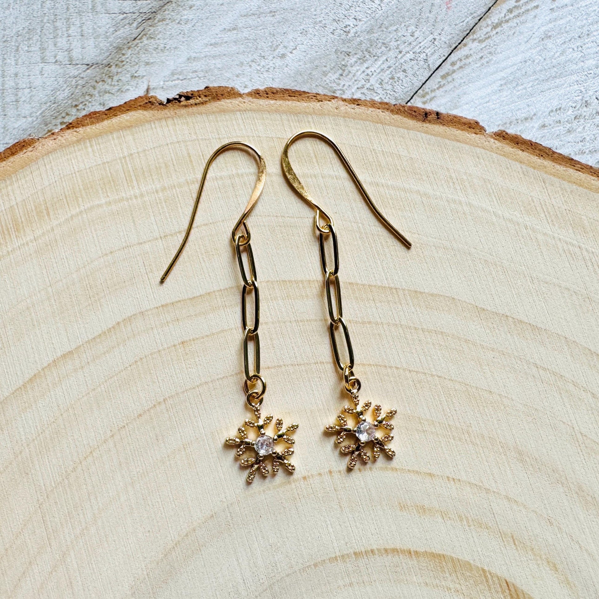 Snowflake Earrings, Holiday Earrings Dangle, Winter Earrings Dangle, Coquette Gifts for Girls, Teacher Gift, Friend Gifts for Birthday