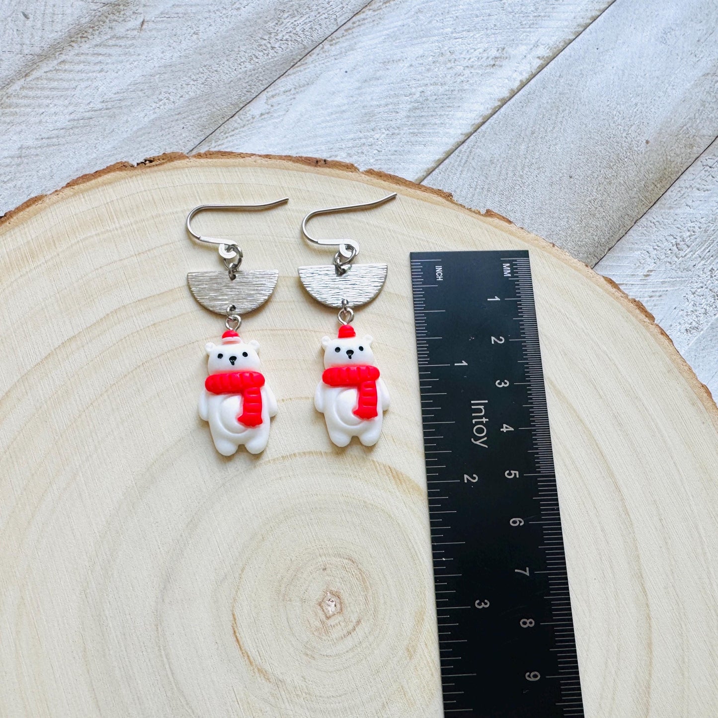 Teddy Bear Earrings, Kawaii Gifts, Winter Earrings Dangle, Tween Jewelry, Coquette Jewelry, Goth Girl Gifts, Christmas Gifts for Aunt