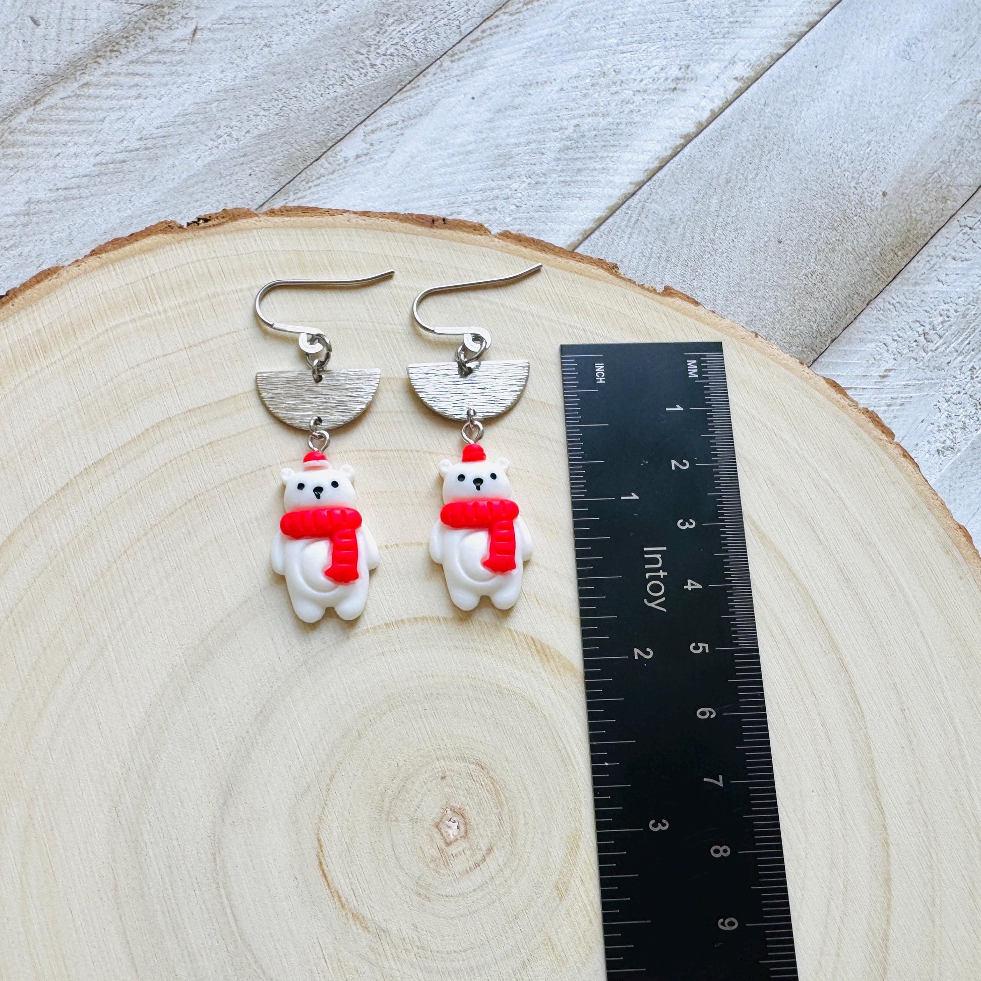 Teddy Bear Earrings, Kawaii Gifts, Winter Earrings Dangle, Tween Jewelry, Coquette Jewelry, Goth Girl Gifts, Christmas Gifts for Aunt