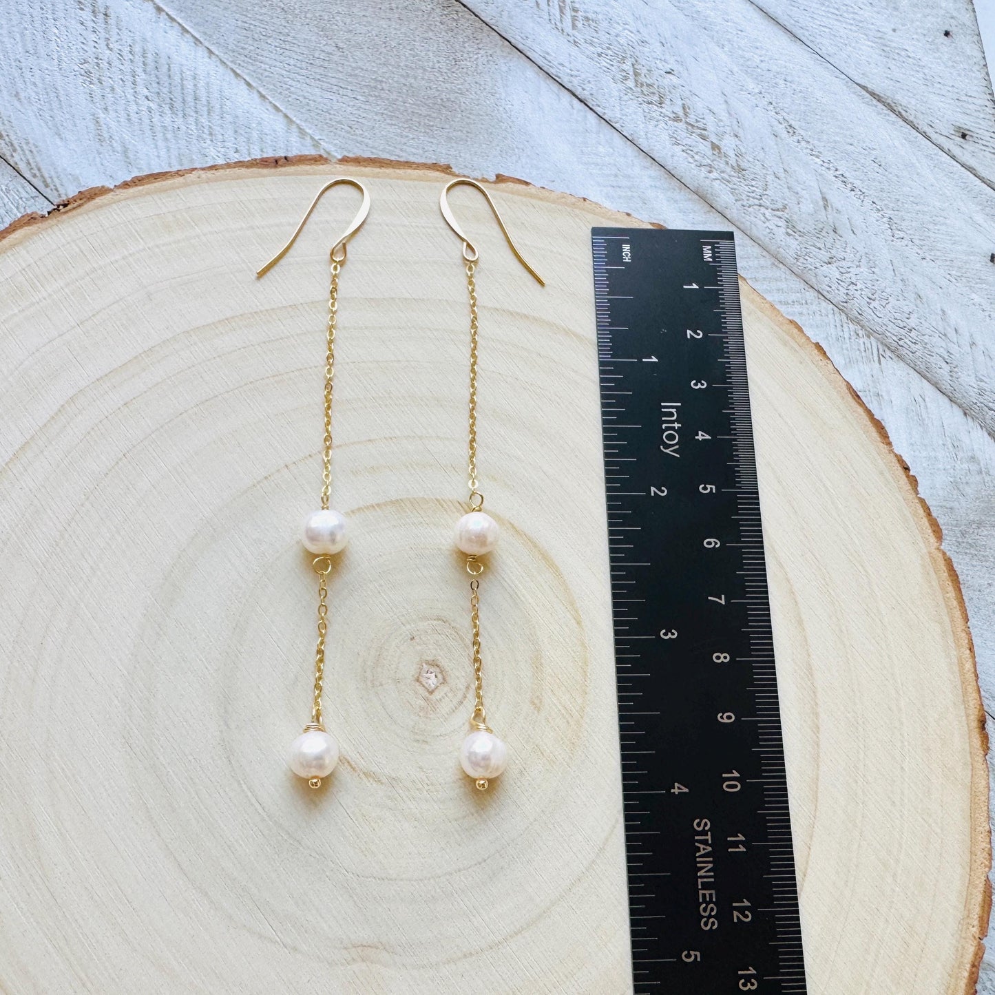 Pearl Earrings, Geometric Jewelry, Pearl Earrings Dangle, Bridesmaid Jewelry, Vacation Jewelry, Anniversary Gift for Girlfriend, Boho Chic