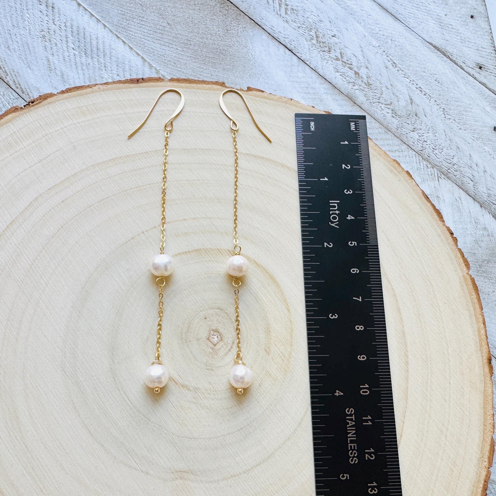 Pearl Earrings, Geometric Jewelry, Pearl Earrings Dangle, Bridesmaid Jewelry, Vacation Jewelry, Anniversary Gift for Girlfriend, Boho Chic