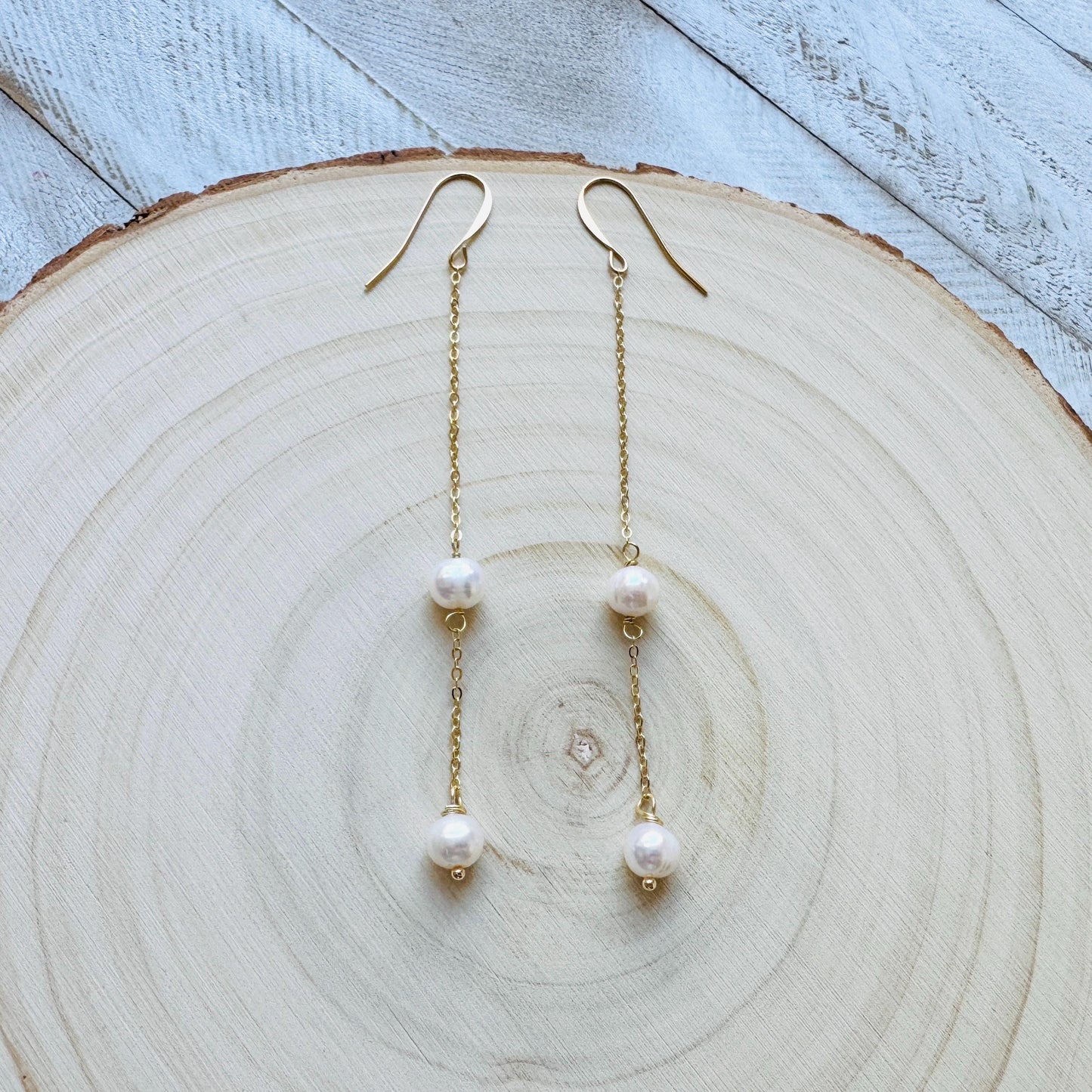 Pearl Earrings, Geometric Jewelry, Pearl Earrings Dangle, Bridesmaid Jewelry, Vacation Jewelry, Anniversary Gift for Girlfriend, Boho Chic