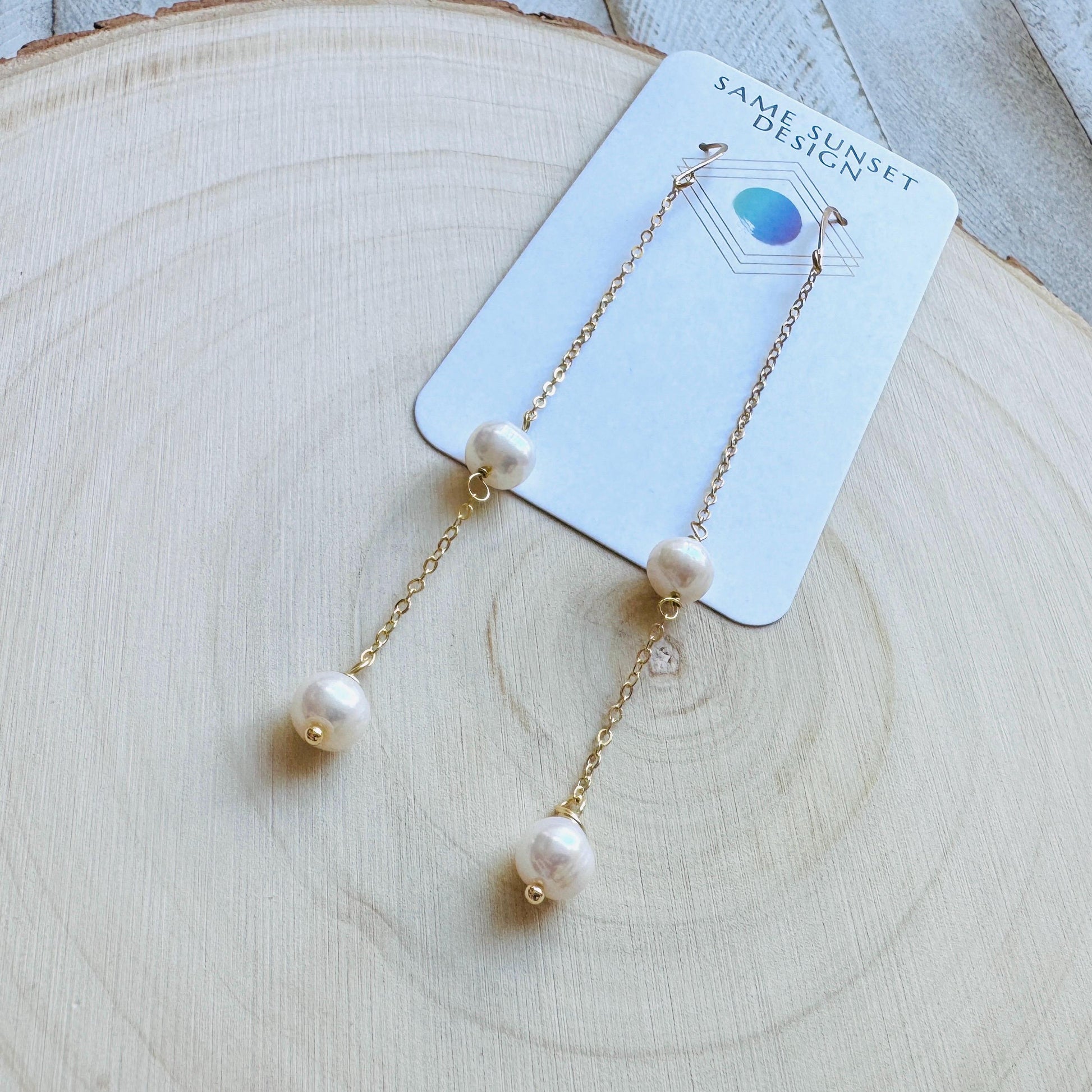 Pearl Earrings, Geometric Jewelry, Pearl Earrings Dangle, Bridesmaid Jewelry, Vacation Jewelry, Anniversary Gift for Girlfriend, Boho Chic