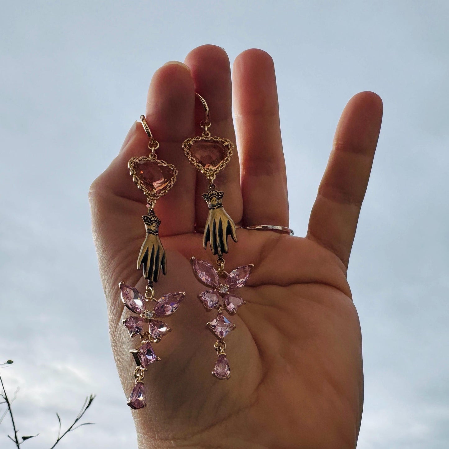 Heart Earrings Gold, Butterfly Earrings, Boho Hippie Jewely, Huggie Hoops, Coquette Jewelry, Galentine’s Gift for Friends, Whimsical Gifts