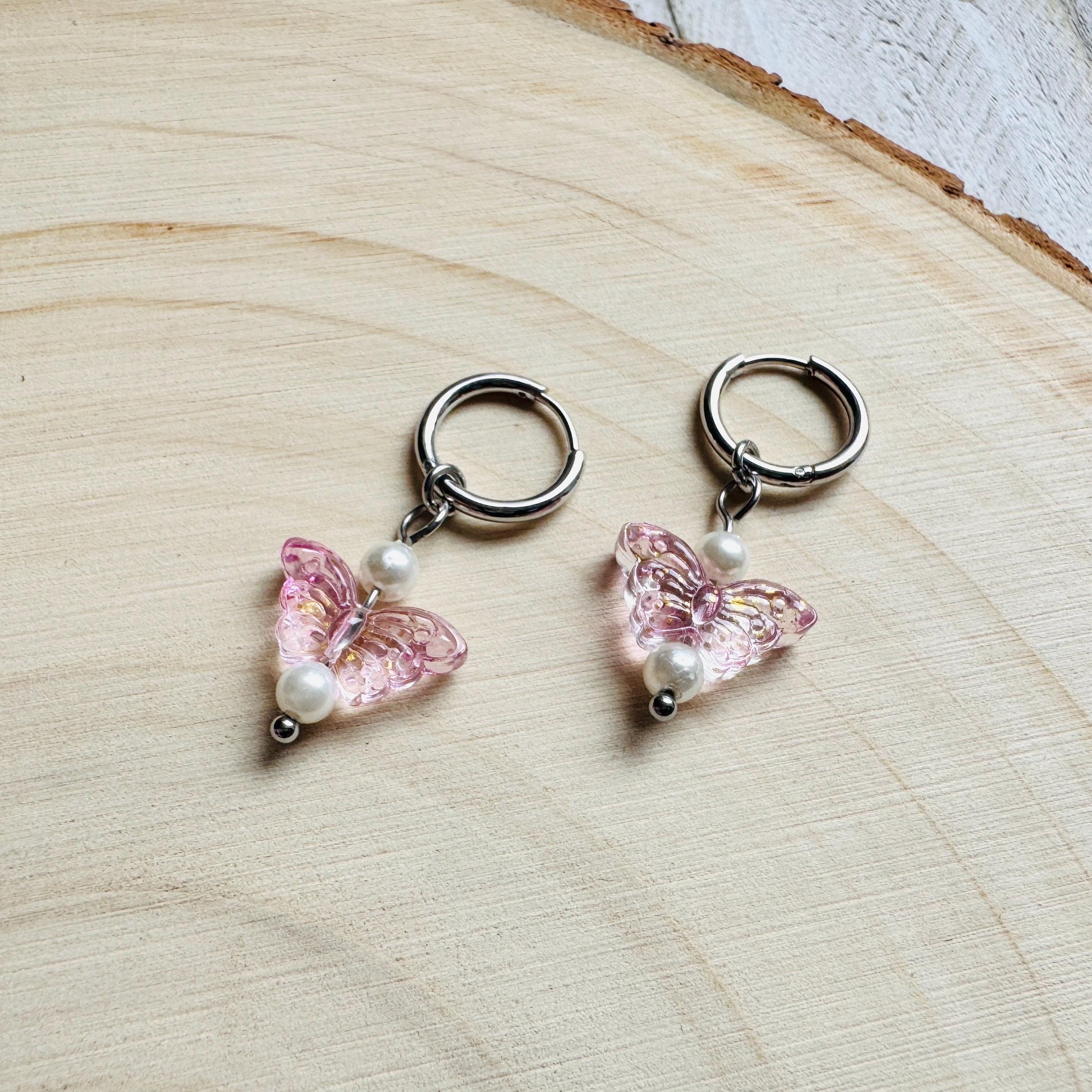 Butterfly Earrings, Boho Hippie Jewely, Huggie Hoops, Coquette Earrings Dangle, Galentine’s Gift for Friends, Friend Gifts for Birthday