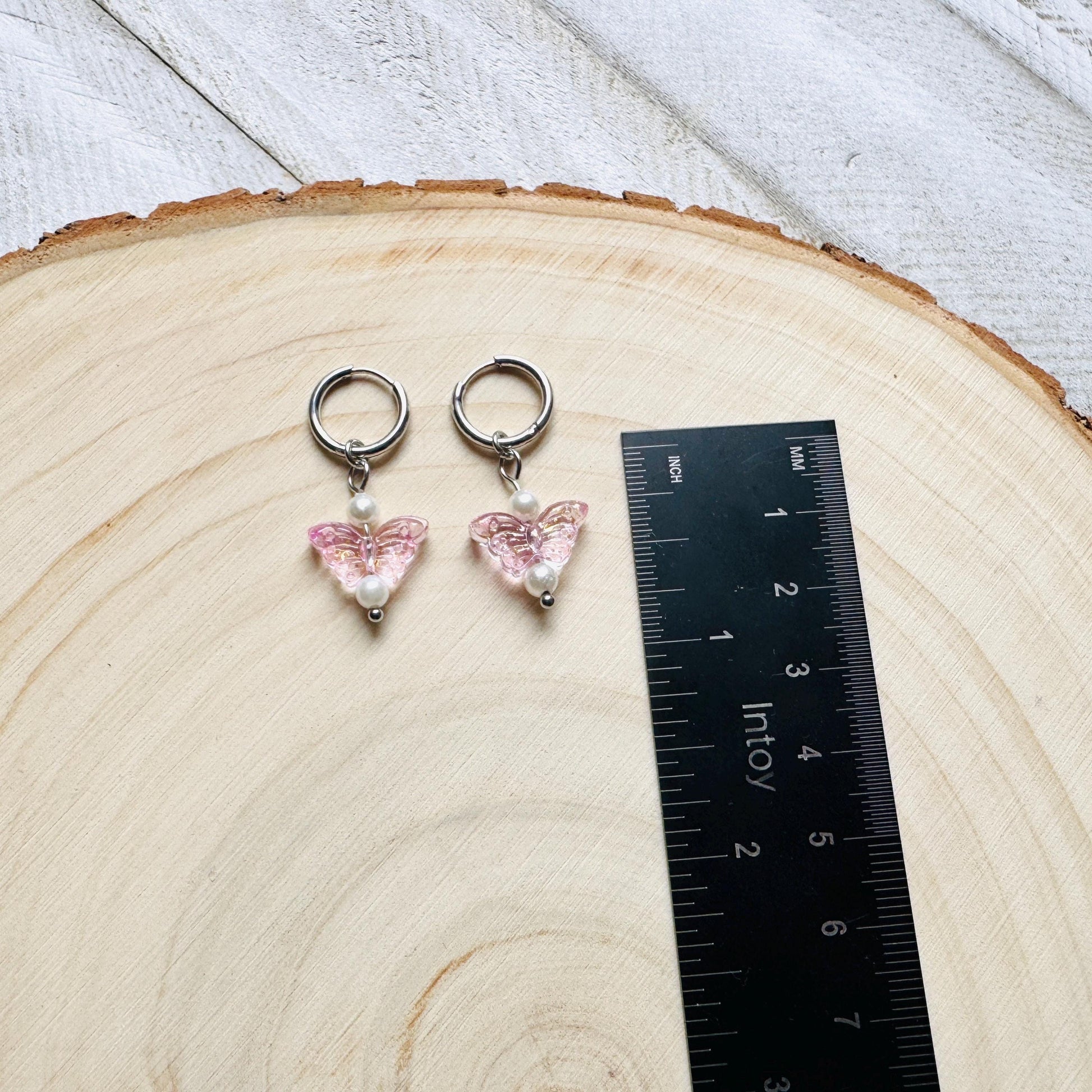Butterfly Earrings, Boho Hippie Jewely, Huggie Hoops, Coquette Earrings Dangle, Galentine’s Gift for Friends, Friend Gifts for Birthday