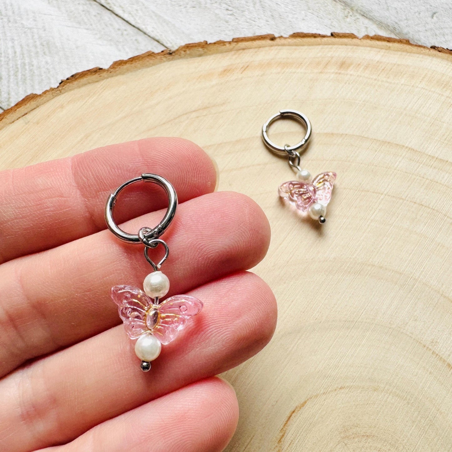 Butterfly Earrings, Boho Hippie Jewely, Huggie Hoops, Coquette Earrings Dangle, Galentine’s Gift for Friends, Friend Gifts for Birthday