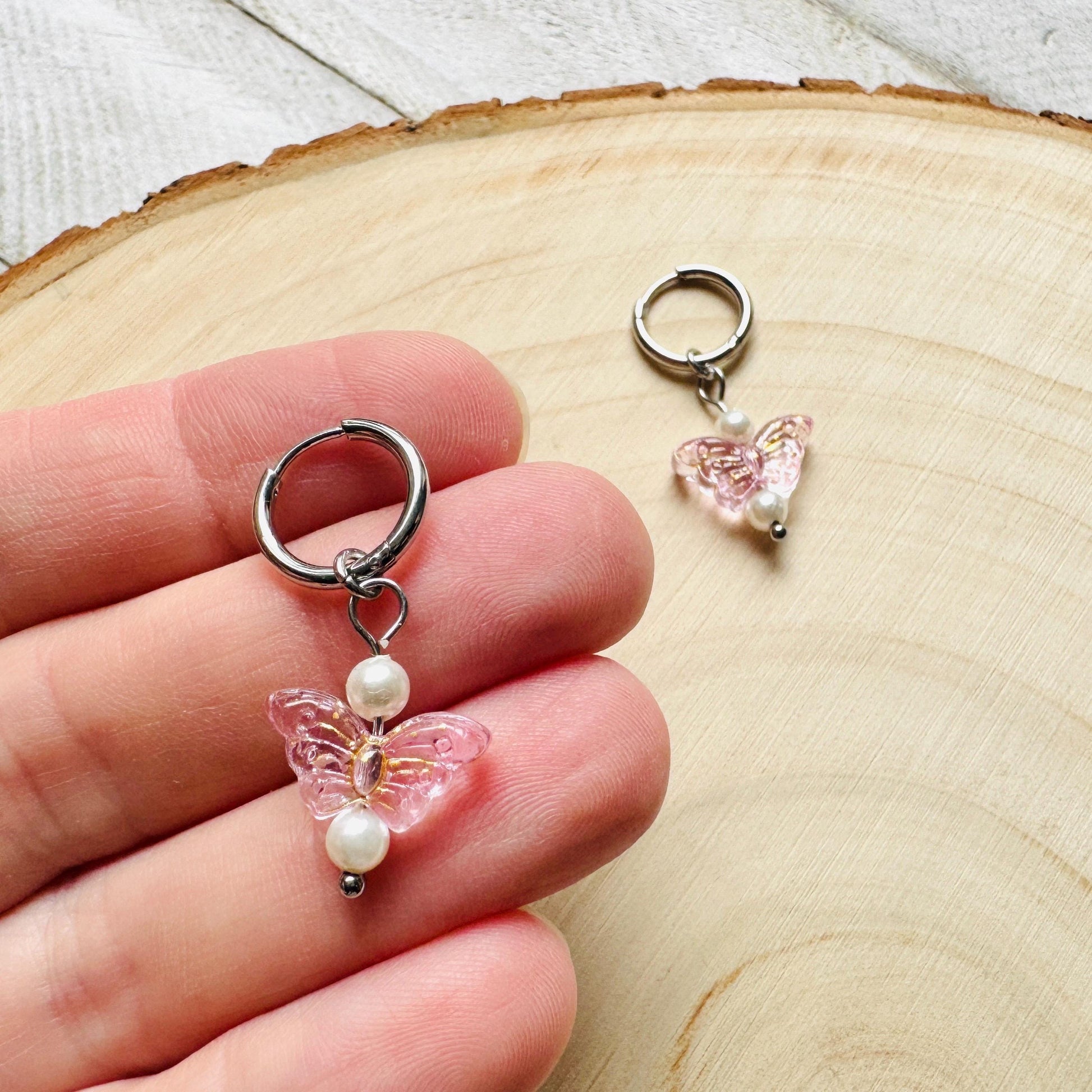 Butterfly Earrings, Boho Hippie Jewely, Huggie Hoops, Coquette Earrings Dangle, Galentine’s Gift for Friends, Friend Gifts for Birthday
