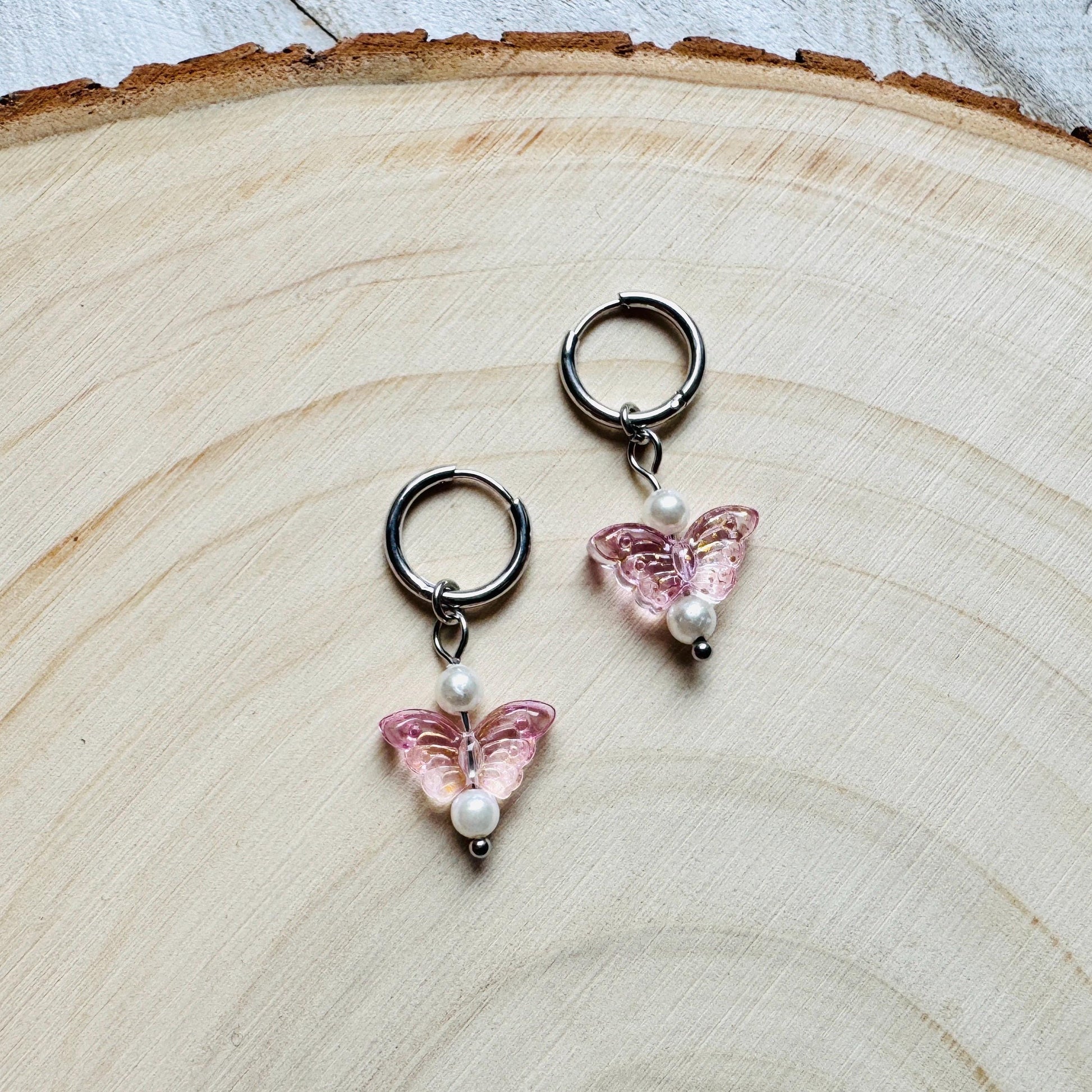 Butterfly Earrings, Boho Hippie Jewely, Huggie Hoops, Coquette Earrings Dangle, Galentine’s Gift for Friends, Friend Gifts for Birthday