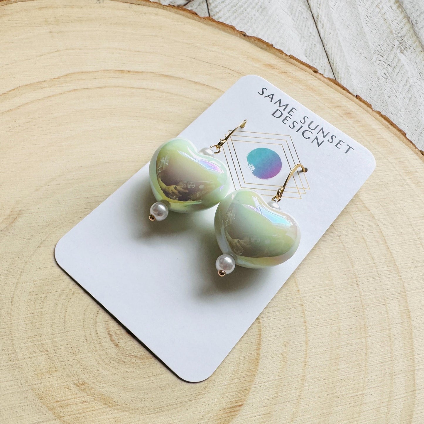 Heart Earrings, Boho Hippie Jewelry, Coquette Earrings Dangle, Pastel Goth, Galentine’s Gift for Friends, Valentines Gift for Her Jewelry