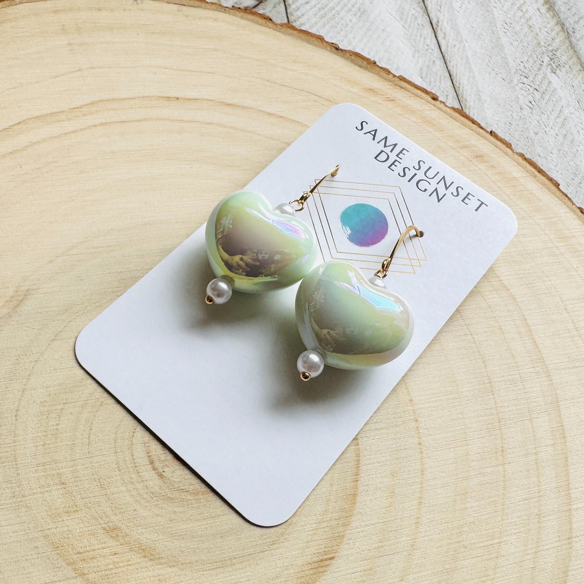 Heart Earrings, Boho Hippie Jewelry, Coquette Earrings Dangle, Pastel Goth, Galentine’s Gift for Friends, Valentines Gift for Her Jewelry