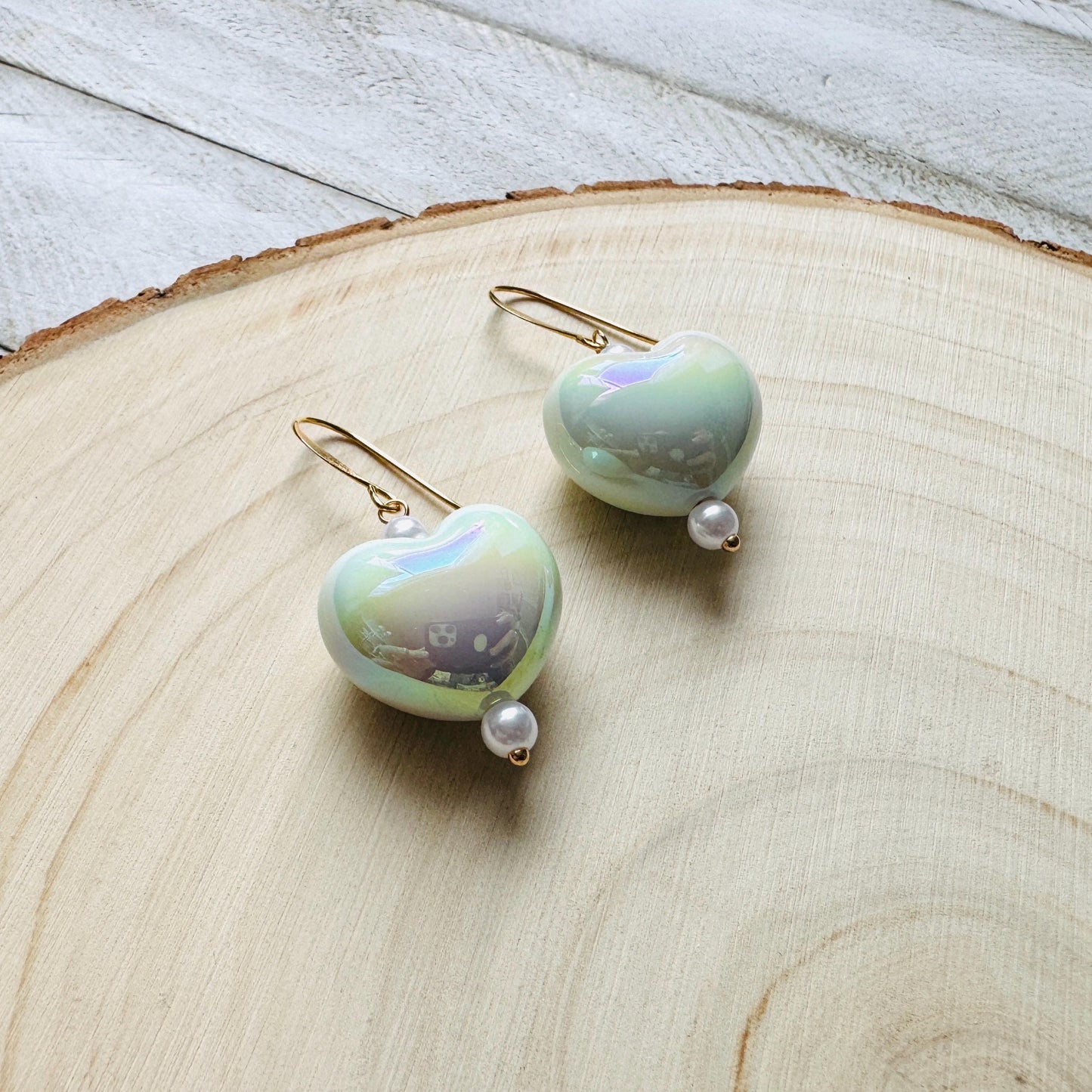 Heart Earrings, Boho Hippie Jewelry, Coquette Earrings Dangle, Pastel Goth, Galentine’s Gift for Friends, Valentines Gift for Her Jewelry