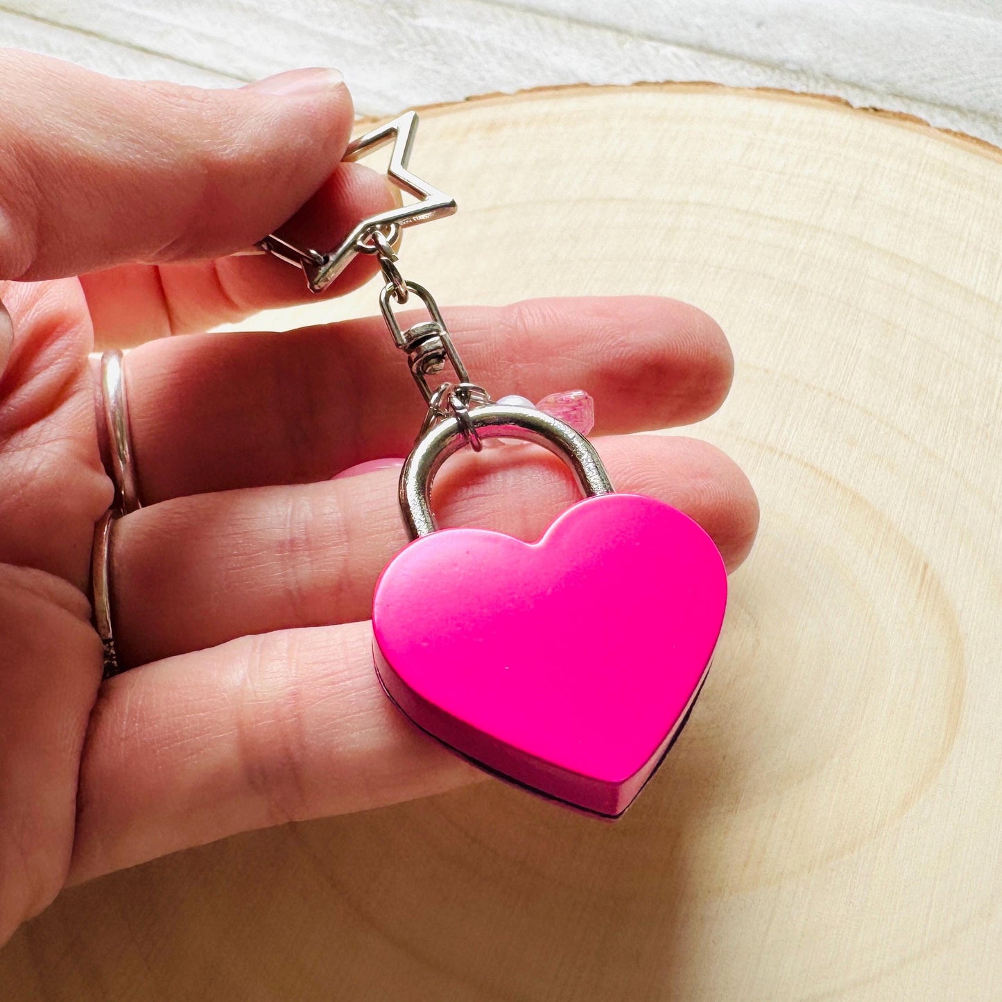 Heart Keychain, Purse Charm, Bag Charm, Star Keychain, Goth Girl Gifts, Backpack Accessories, Coquette Gifts for Girls, Valentines Gift