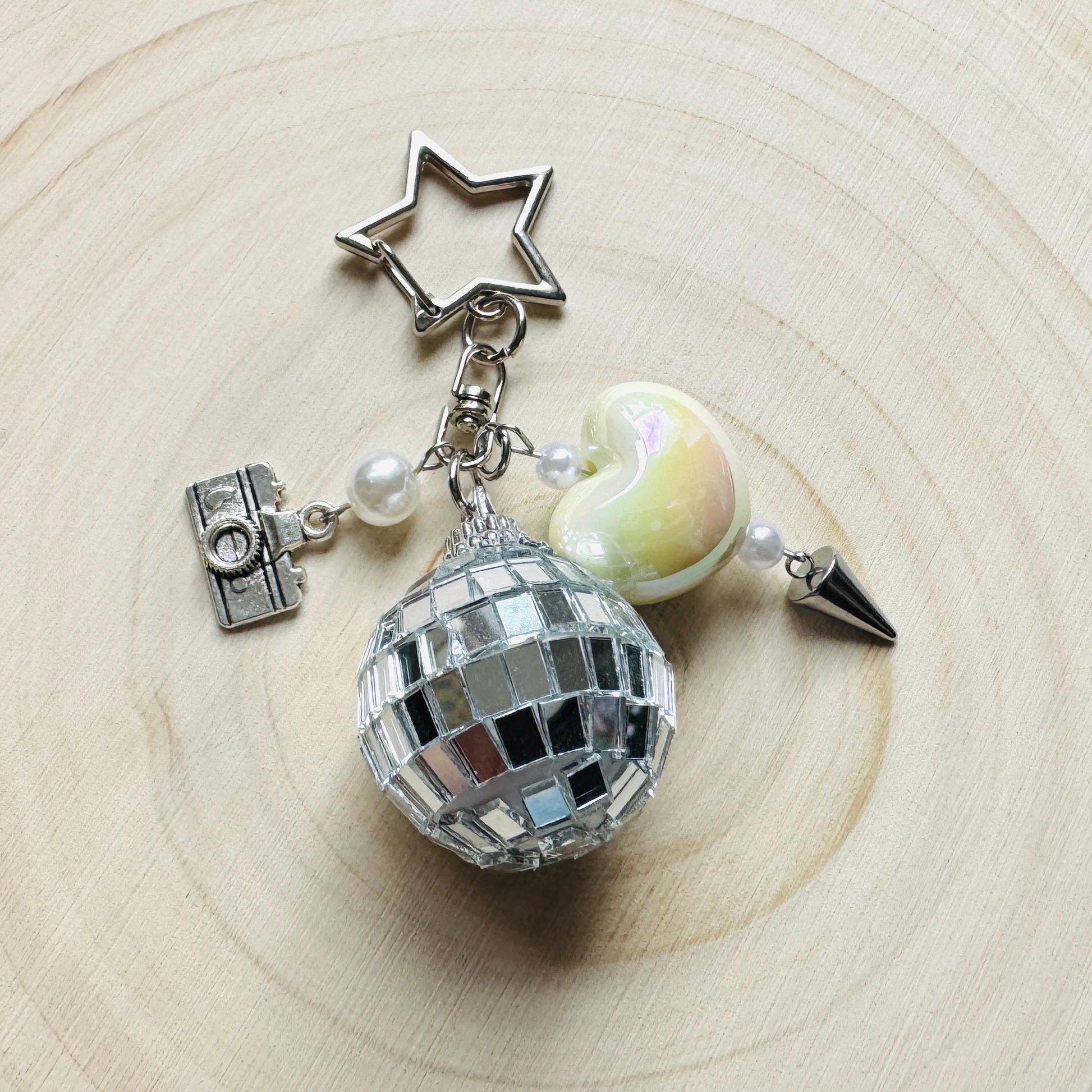 Disco Ball Keychain, Purse Charm, Bag Charm, Star Keychain, Goth Girl Gifts, Backpack Accessories, Coquette Gifts for Girls, Valentines Gift