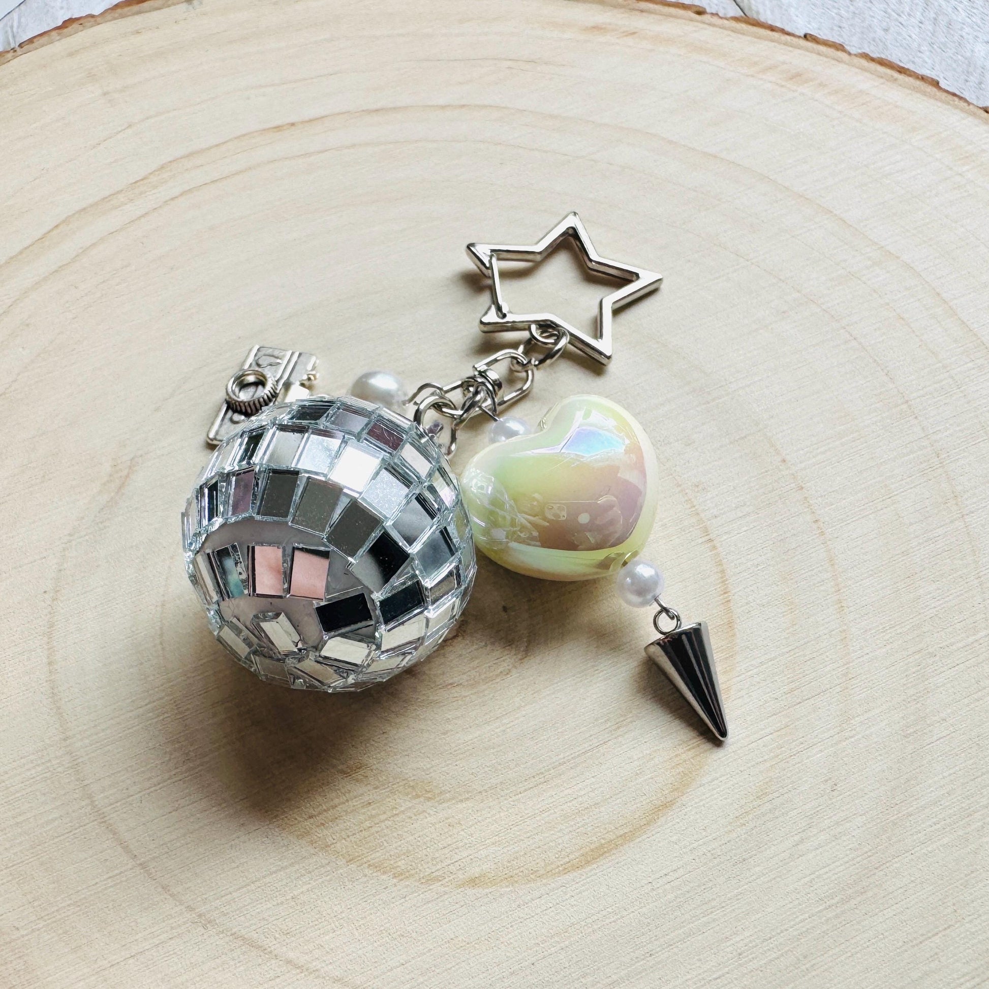 Disco Ball Keychain, Purse Charm, Bag Charm, Star Keychain, Goth Girl Gifts, Backpack Accessories, Coquette Gifts for Girls, Valentines Gift