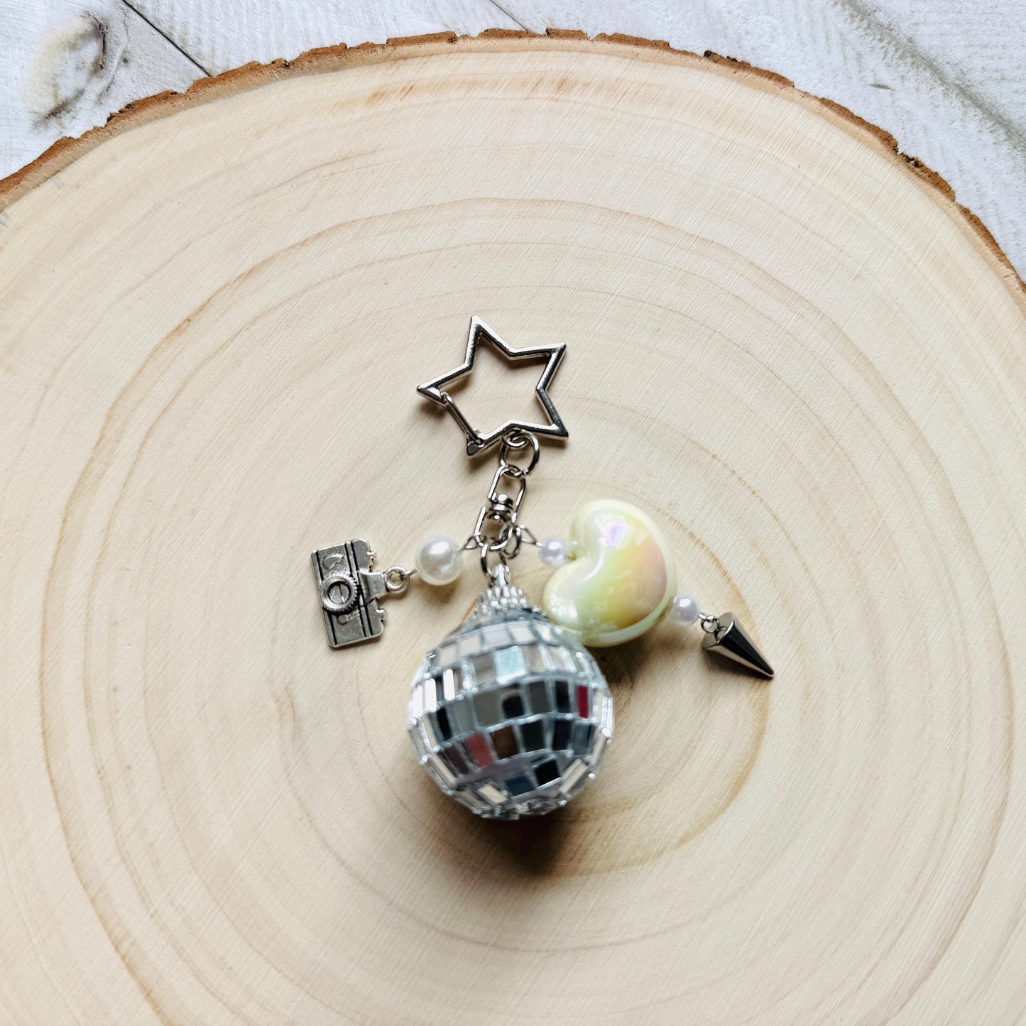 Disco Ball Keychain, Purse Charm, Bag Charm, Star Keychain, Goth Girl Gifts, Backpack Accessories, Coquette Gifts for Girls, Valentines Gift