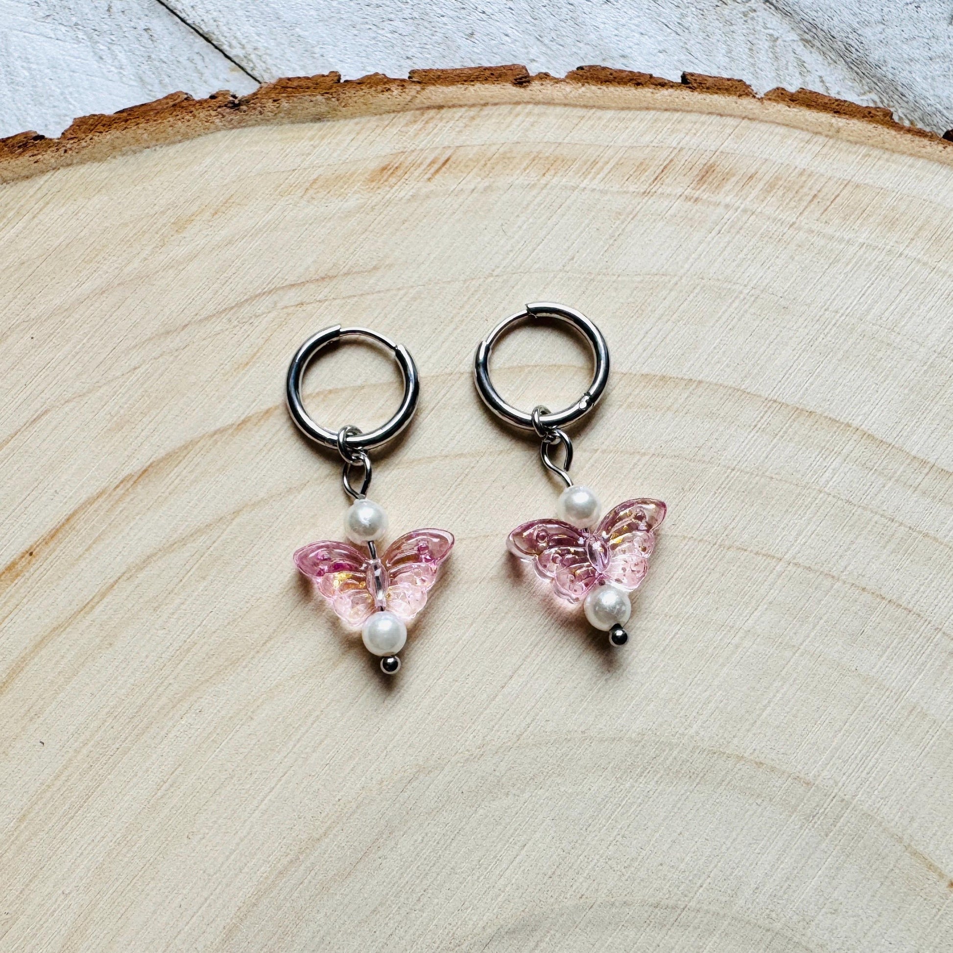 Butterfly Earrings, Boho Hippie Jewely, Huggie Hoops, Coquette Earrings Dangle, Galentine’s Gift for Friends, Friend Gifts for Birthday