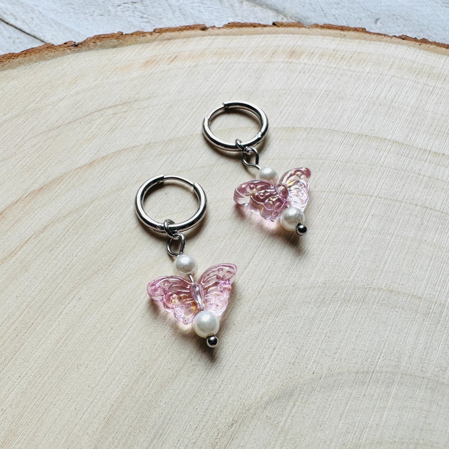 Butterfly Earrings, Boho Hippie Jewely, Huggie Hoops, Coquette Earrings Dangle, Galentine’s Gift for Friends, Friend Gifts for Birthday