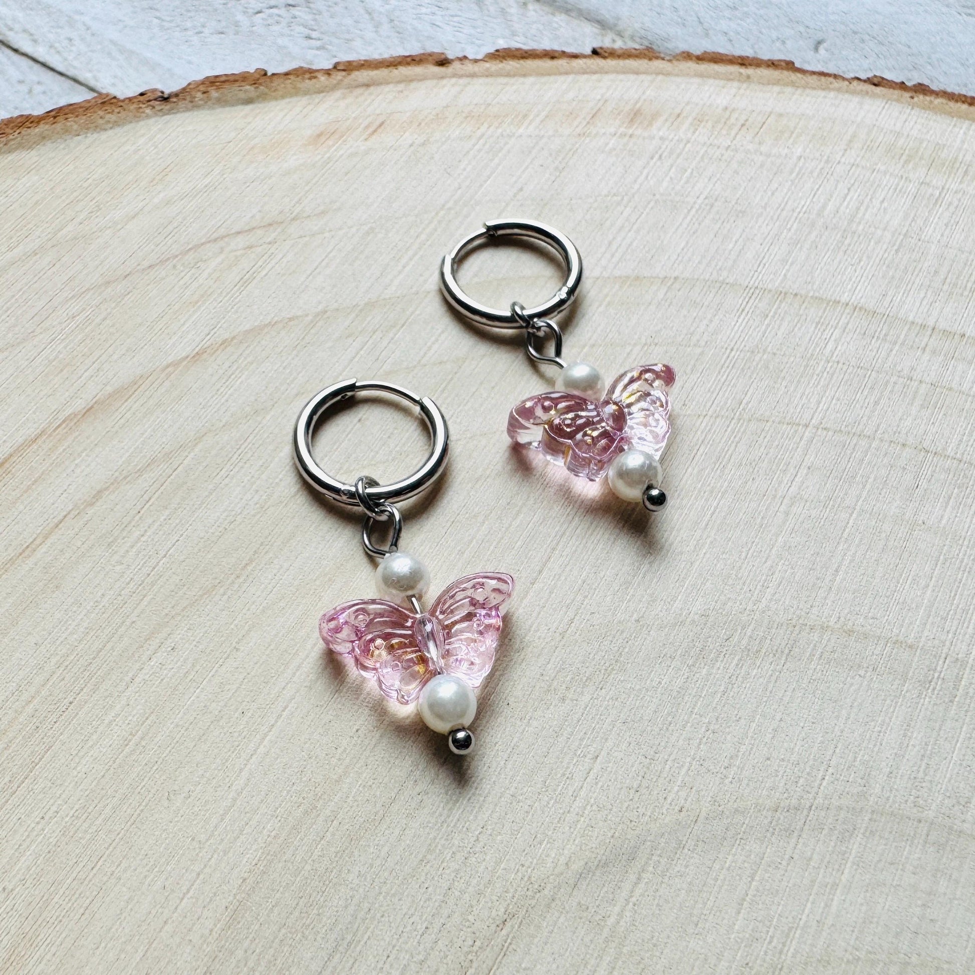 Butterfly Earrings, Boho Hippie Jewely, Huggie Hoops, Coquette Earrings Dangle, Galentine’s Gift for Friends, Friend Gifts for Birthday