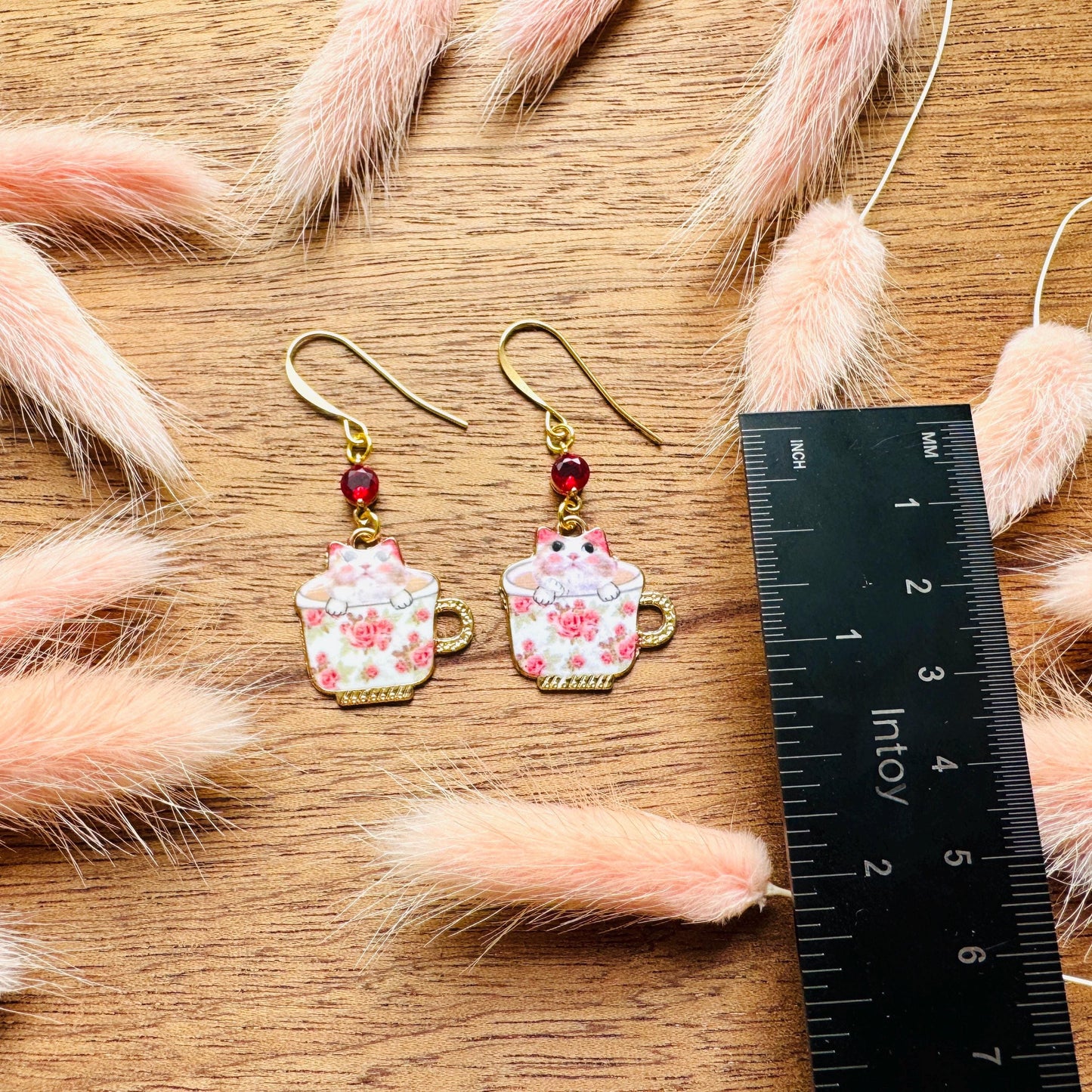 Cat Earrings, Cat Earrings Dangle, Boho Chic Earrings, Cottagecore Jewelry, Valentines Gift for Her Jewelry, Coquette Gifts for Friend
