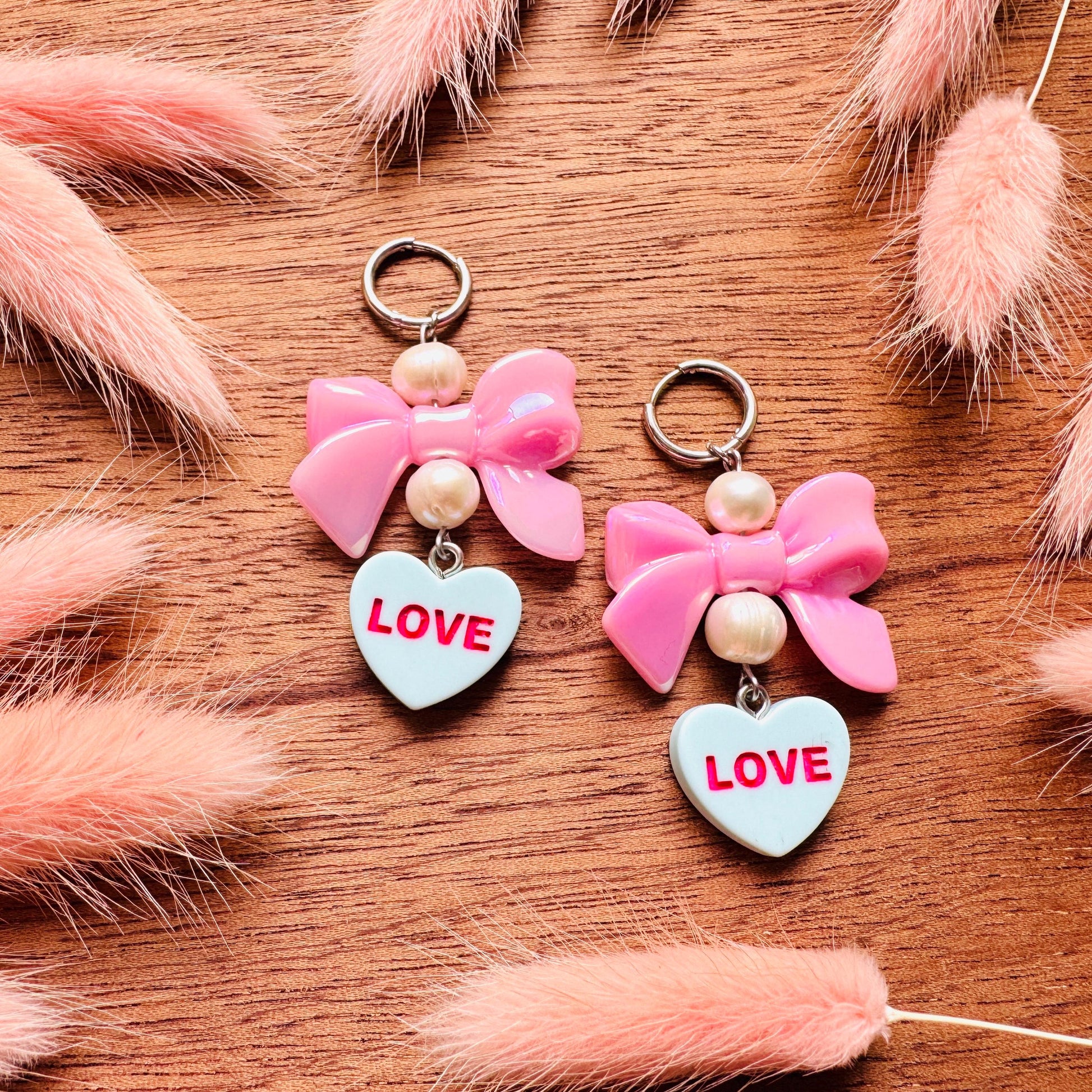 Heart Earrings, Pearl Earrings, Huggie Hoops, Tween Jewelry, Bow Earrings, Best Friend Valentine’s Day Gift, Coquette Gifts for Friend