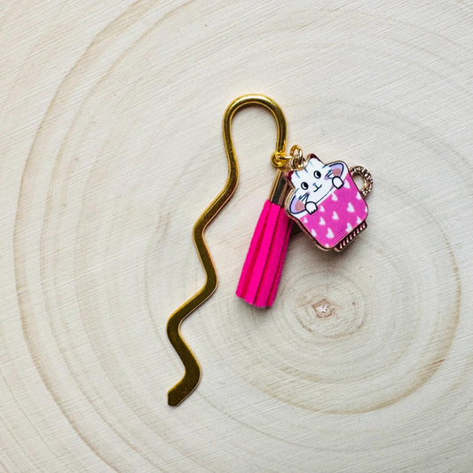 Cat Bookmark, Cottagecore Bookmark, Bookmark for Women, Teacher Bookmark, Book Lover Gifts, Galentines Day Gift for Best Friend, Cat Lover