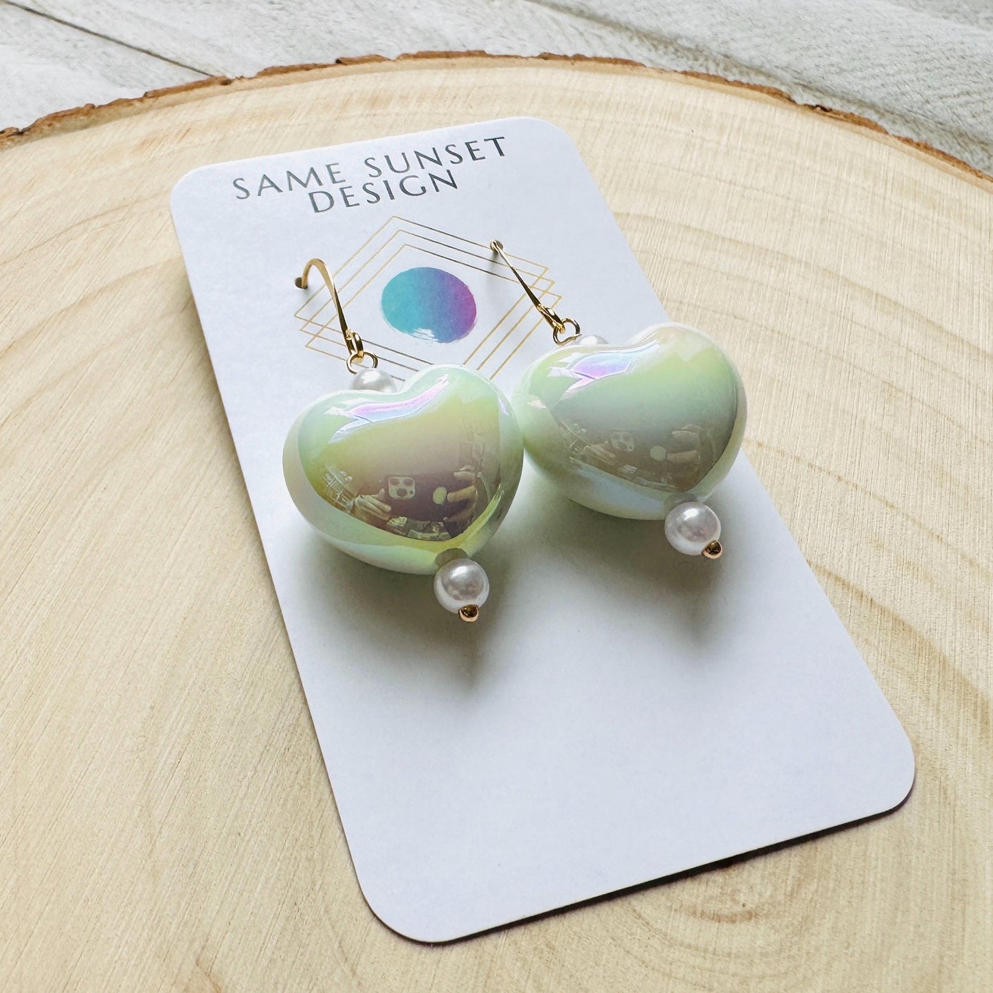 Heart Earrings, Boho Hippie Jewelry, Coquette Earrings Dangle, Pastel Goth, Galentine’s Gift for Friends, Valentines Gift for Her Jewelry