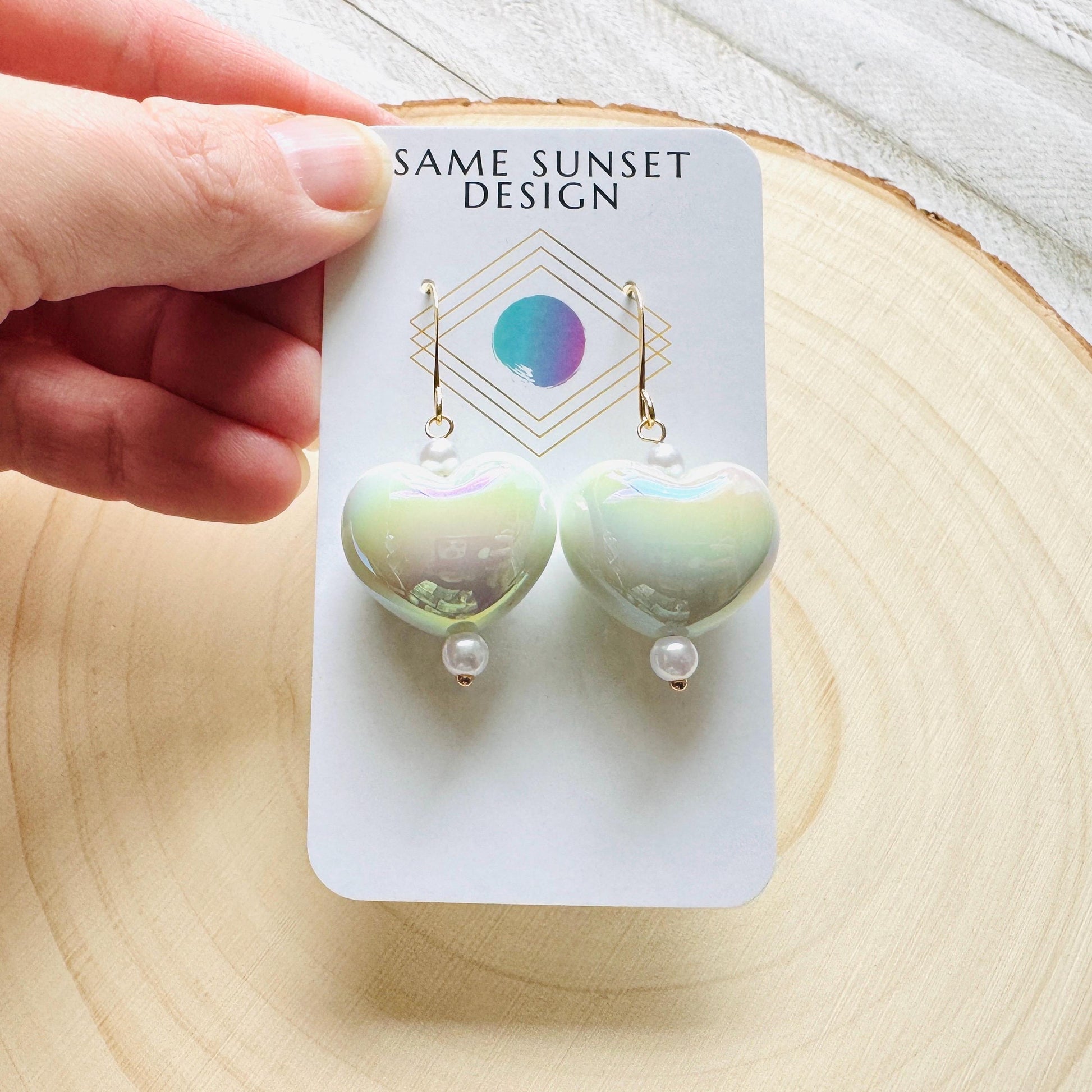 Heart Earrings, Boho Hippie Jewelry, Coquette Earrings Dangle, Pastel Goth, Galentine’s Gift for Friends, Valentines Gift for Her Jewelry