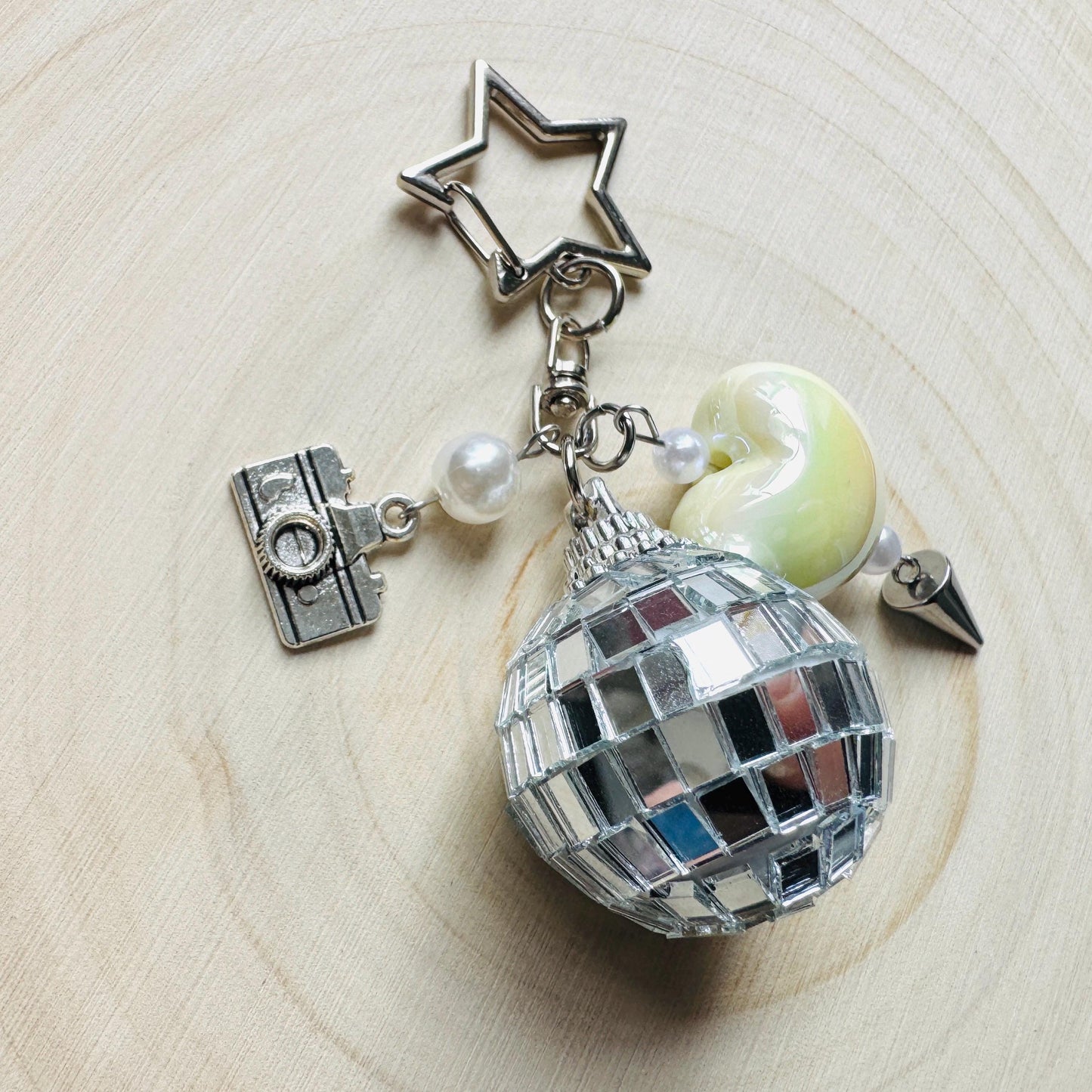 Disco Ball Keychain, Purse Charm, Bag Charm, Star Keychain, Goth Girl Gifts, Backpack Accessories, Coquette Gifts for Girls, Valentines Gift