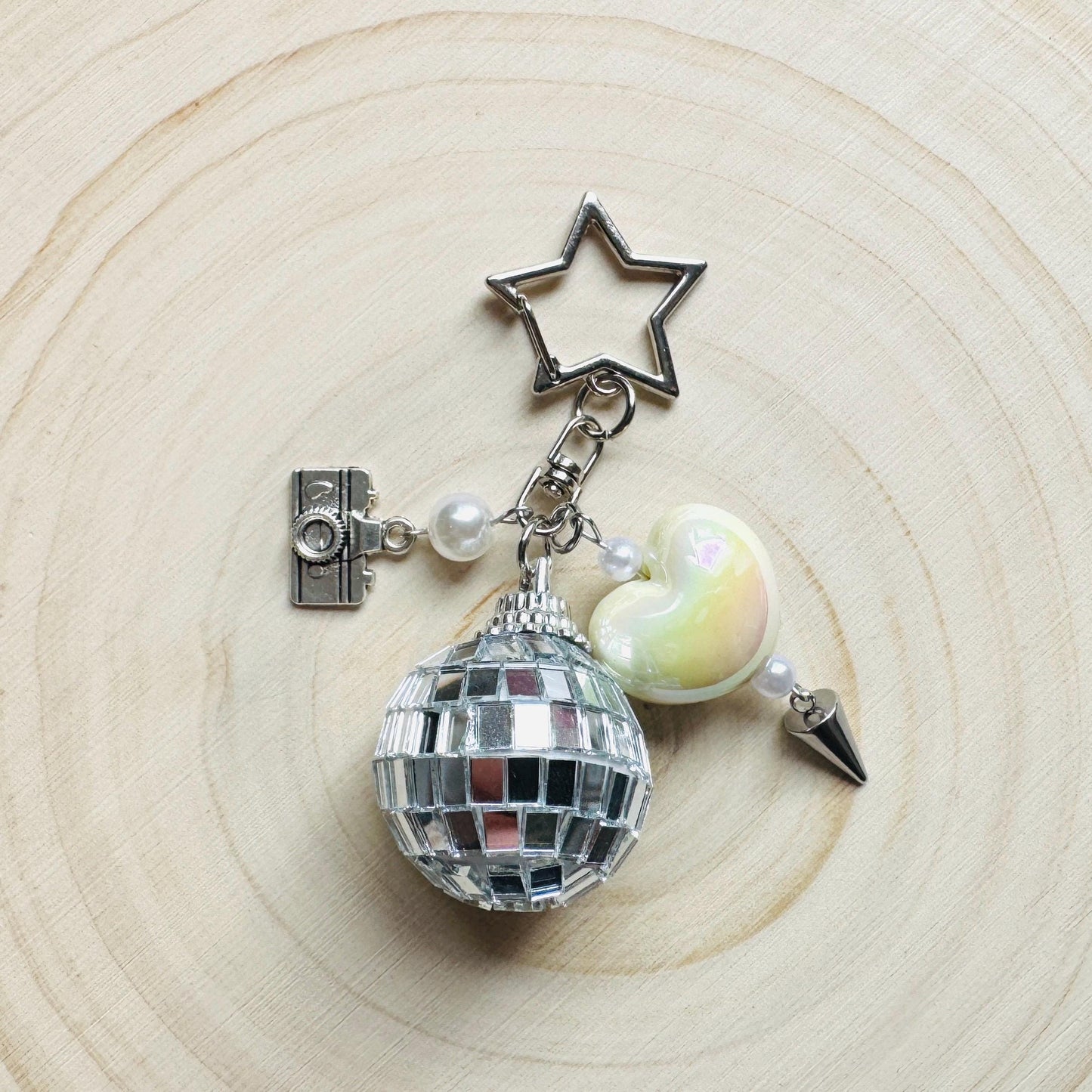 Disco Ball Keychain, Purse Charm, Bag Charm, Star Keychain, Goth Girl Gifts, Backpack Accessories, Coquette Gifts for Girls, Valentines Gift