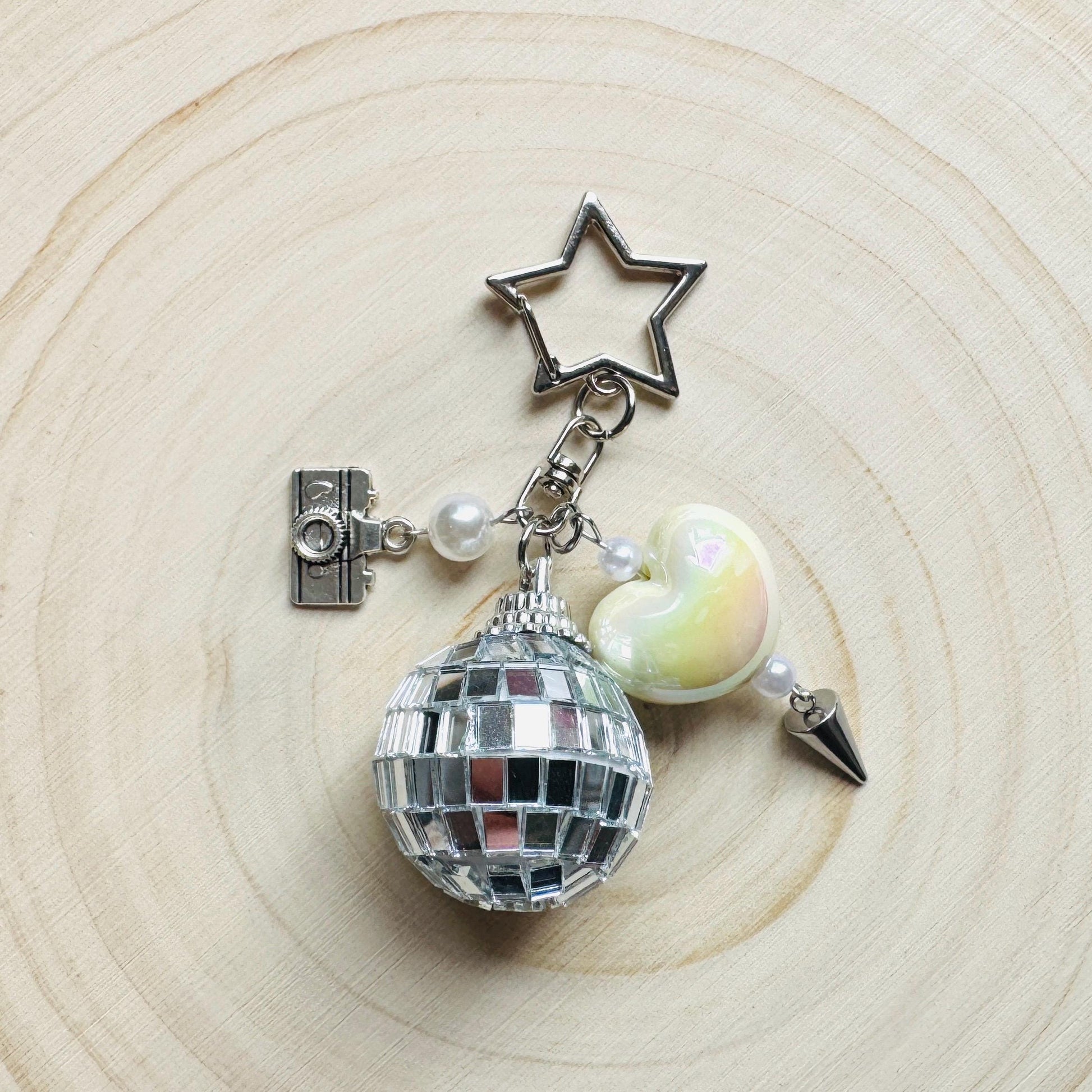 Disco Ball Keychain, Purse Charm, Bag Charm, Star Keychain, Goth Girl Gifts, Backpack Accessories, Coquette Gifts for Girls, Valentines Gift