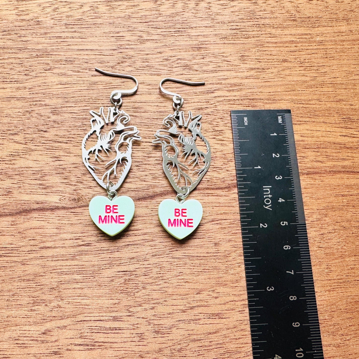 Anatomical Heart Earrings, Heart Earrings, Galentines Day Earrings, Industrial Jewelry, Gothic Earrings Men, Valentines Gift For Her Jewelry